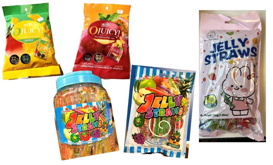 Flere produkter af jelly-slik er blevet tilbagekaldt.