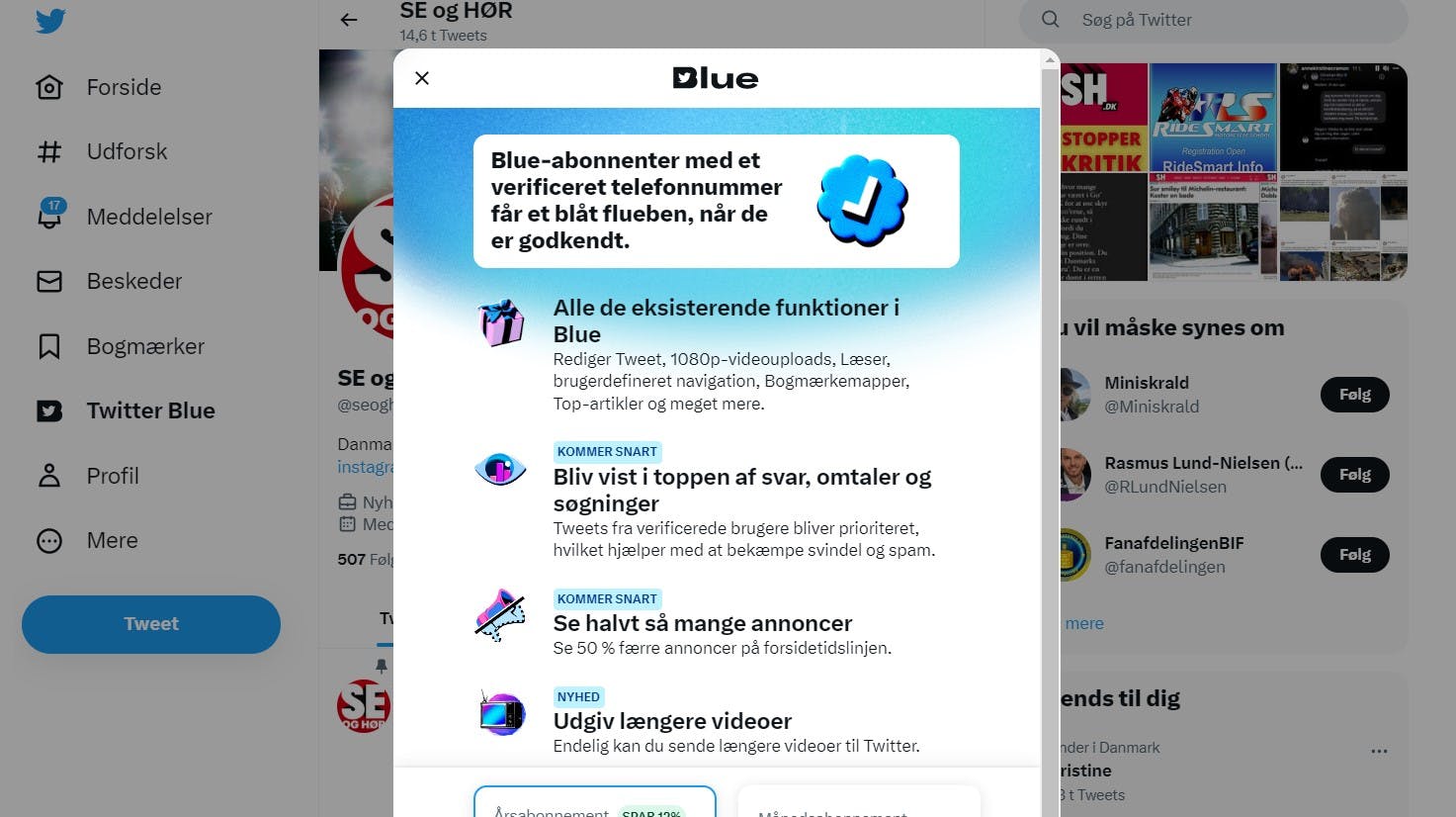 Twitter lever ikke op til de danske regler for markedsføring, som kræver, at du skal kunne se den samlede fulde pris fra begyndelsen. Men momsen bliver først lagt på senere i forløbet, hvilket gør prisen betydeligt højere, end du kan se her.