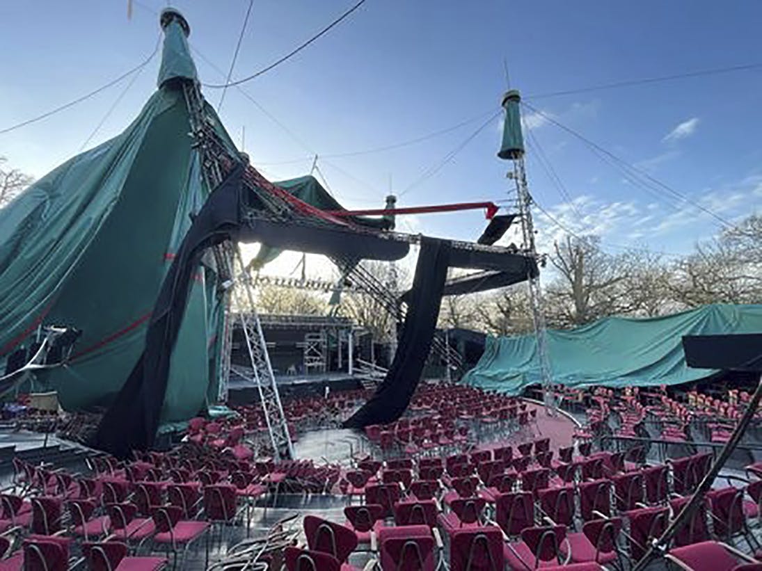 Sådan så Cirkusrevyen ud efter stormen i februar.