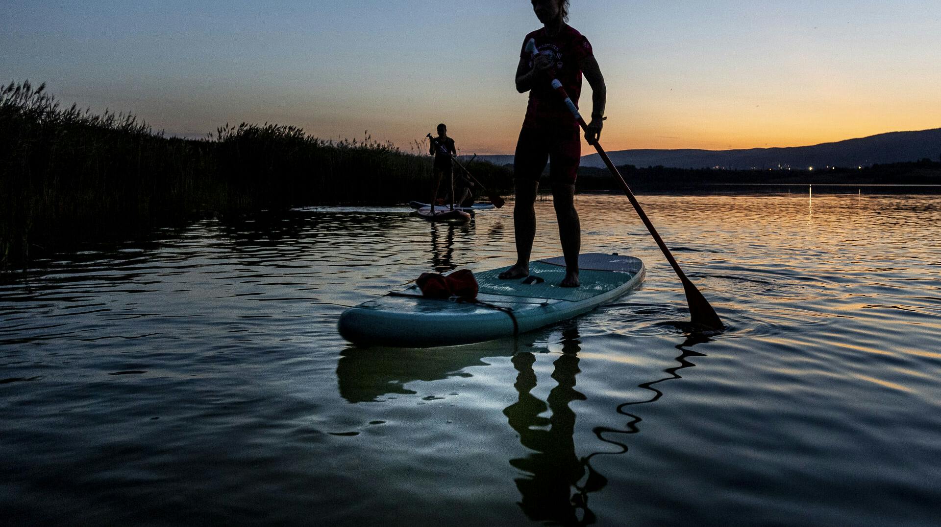 Dette er ikke de pågældende paddleboards, som eleverne var ude på, men derimod et arkivfoto.  