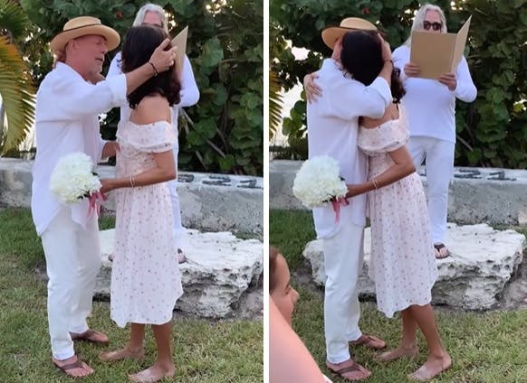 Bruce Willis' kone har delt en rørende video fra, da de fornyede deres ægteskabsløfter til hinanden.