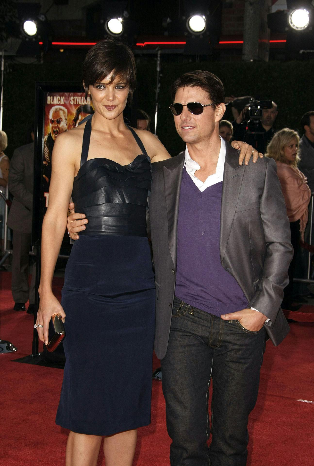 Katie Holmes og Tom Cruise i 2008 - mens alt stadig var fryd og gammen.