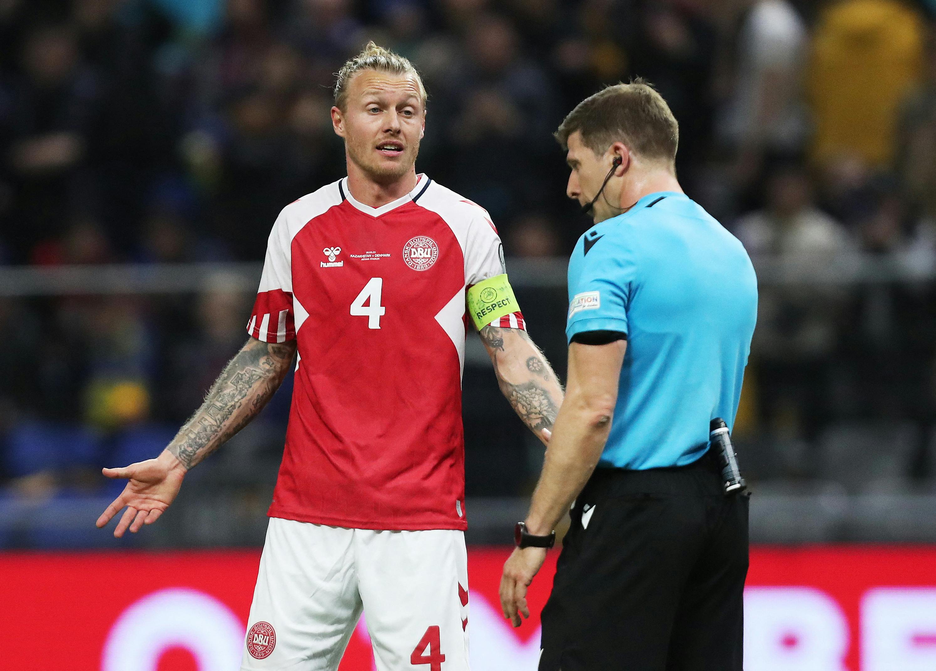 Simon Kjær var ikke tilfreds efter Danmarks 3-2-nederlag.