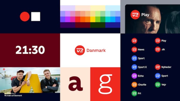 Det velkendte TV 2 logo har fået ny form og er placeret i en cirkel, der skal styrke slægtskabet mellem kanaler og platforme.
