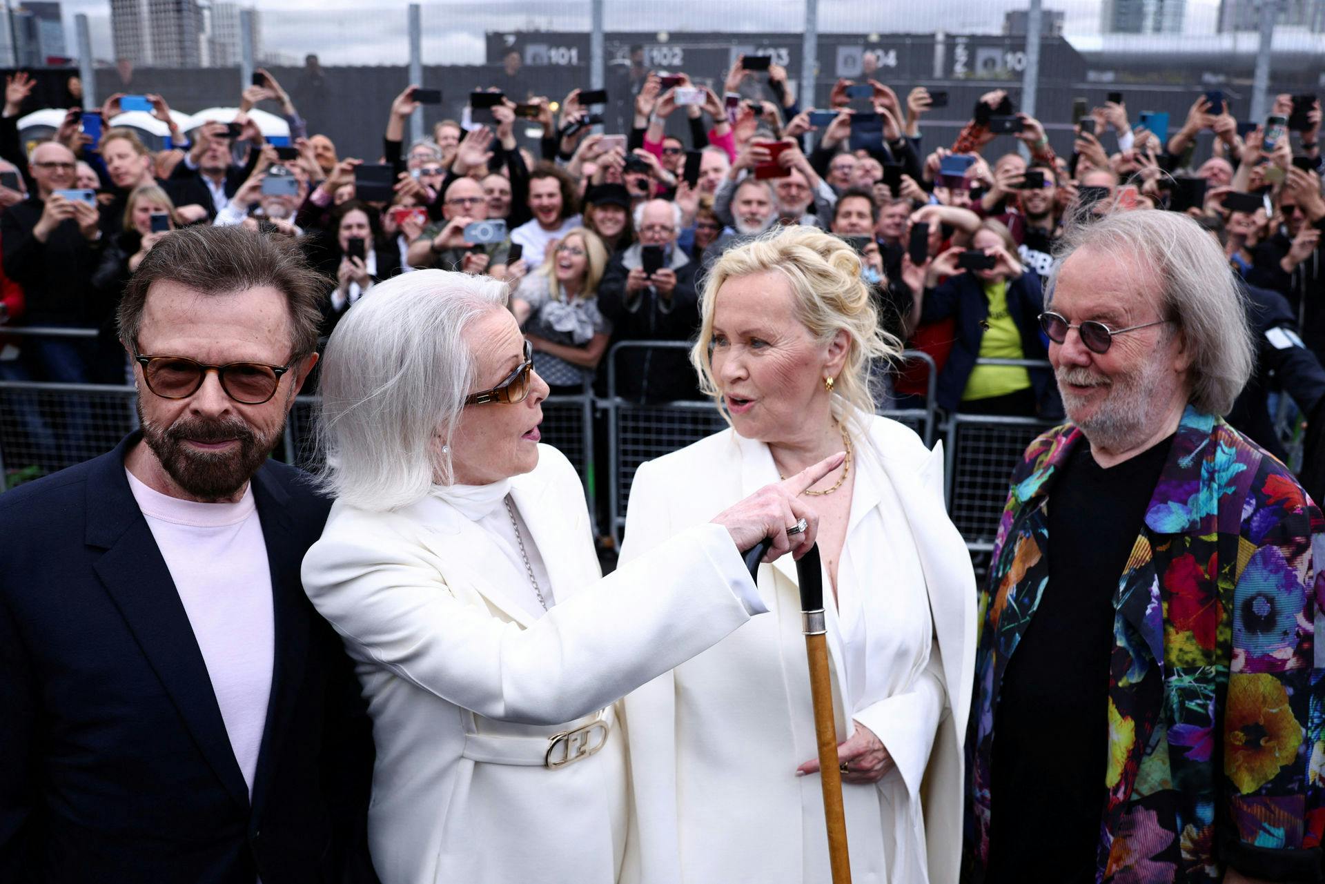 Banny Andersson, Agnetha Fältskog, Anni-Frid Lyngstad og Björn Ulvaeus fotograferet i 2022, mere end 50 år efter de startede bandet. 
