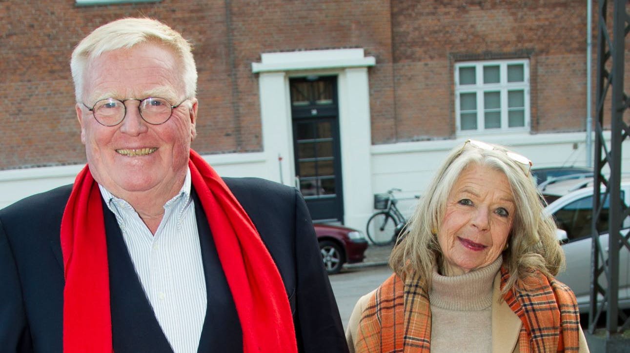 Per Arnoldi med hustruen Christiane Rohde, som nu afhænder Fanø-boligen.