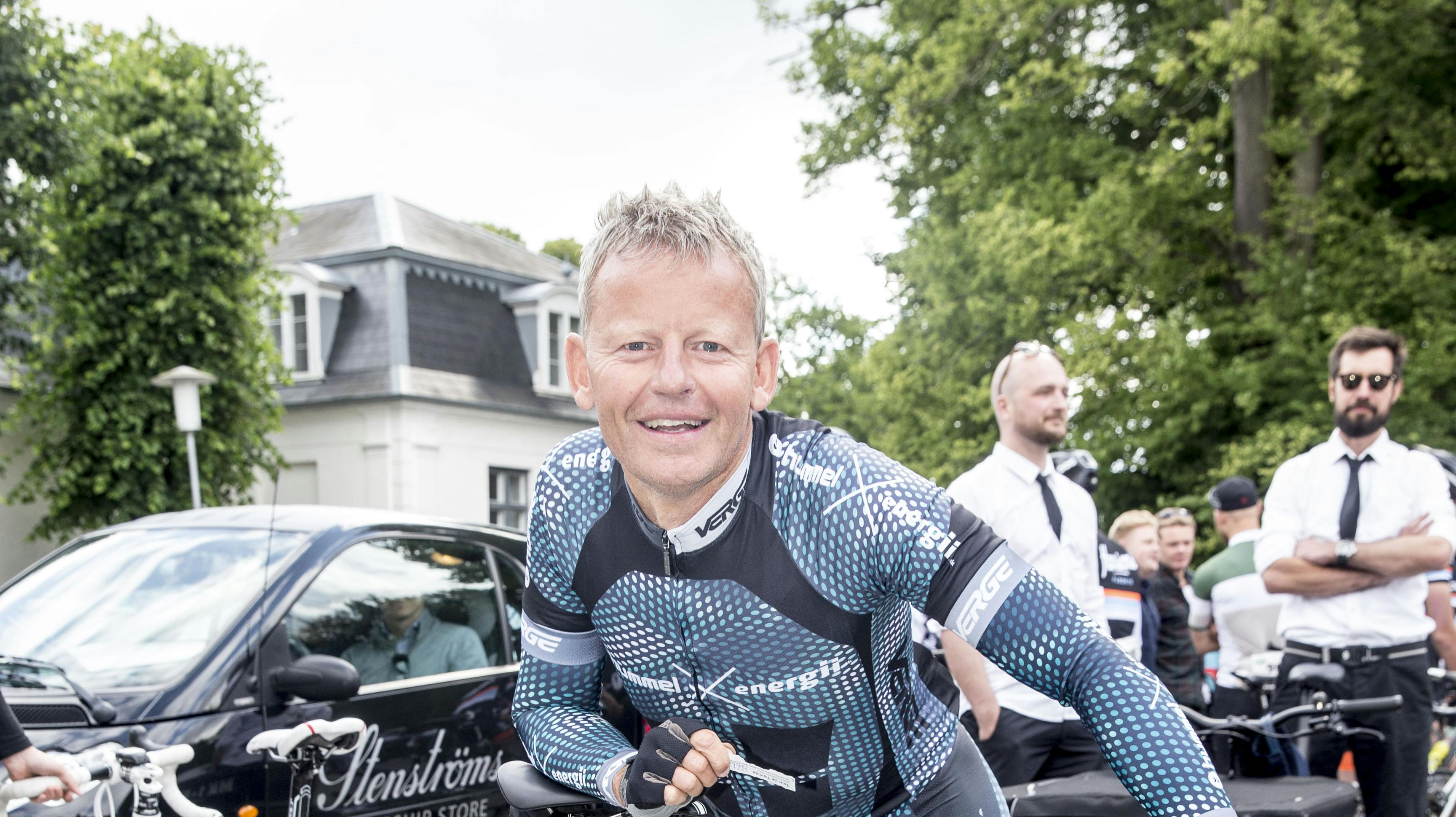Bubber til cykelløb "Tour de Tisvilde" i 2015. Tv-værten bliver på internettet beskyldt for at have lidt for meget fart på i den daglige trafik, men det afviser han selv.