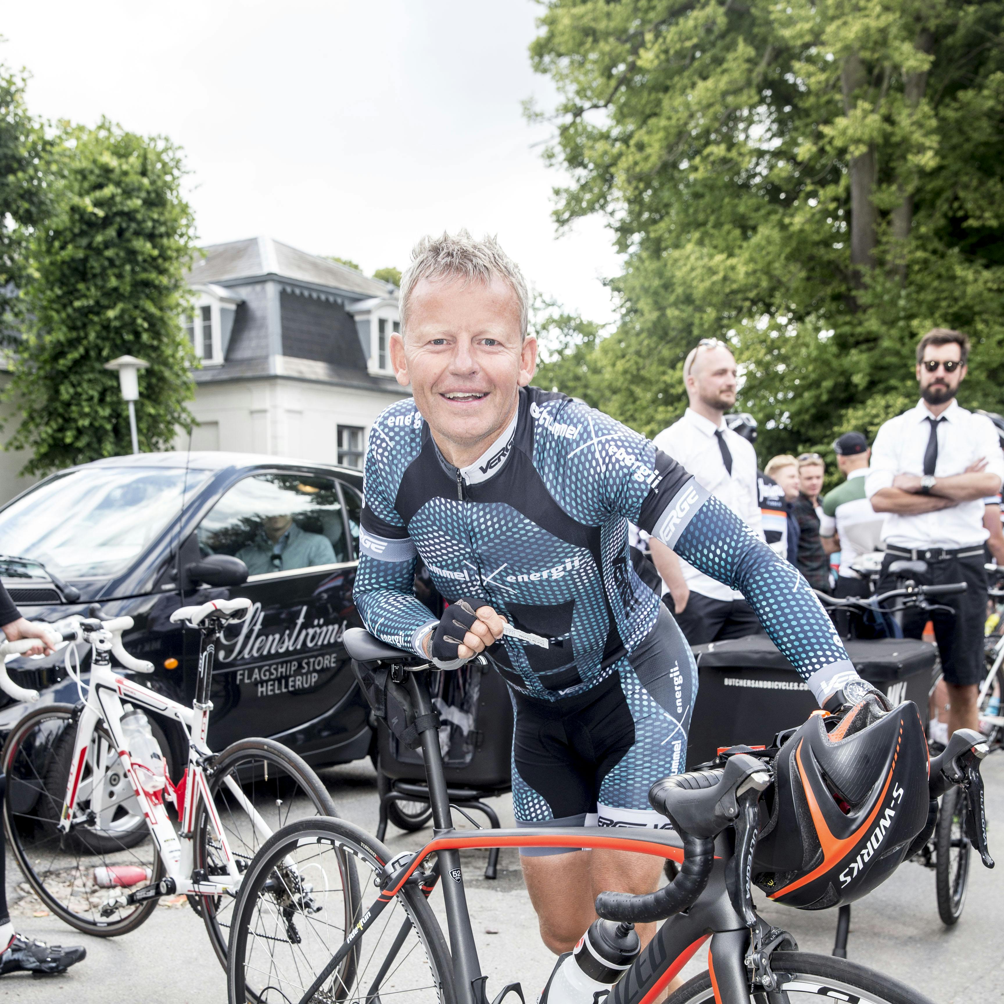 Bubber til cykelløb "Tour de Tisvilde" i 2015. TV-værten bliver på internettet beskyldt for at have lidt for meget fart på i den daglige trafik, men det afviser han selv.