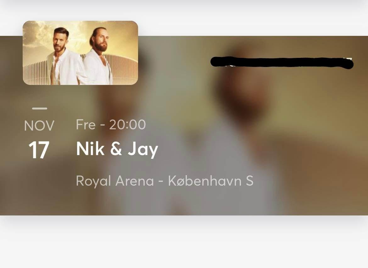 Nik og Jay optræder tilsyneladende også den 17. november i Royal Arena.
