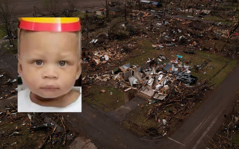 2-årige Aubrey døde i tornadoen. Imens var hendes mor på hospitalet for at føde. nbsp;