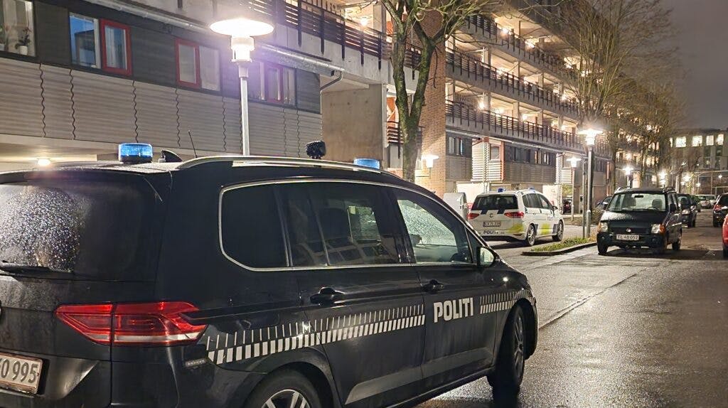 Det var i området her, at der blev skudt.