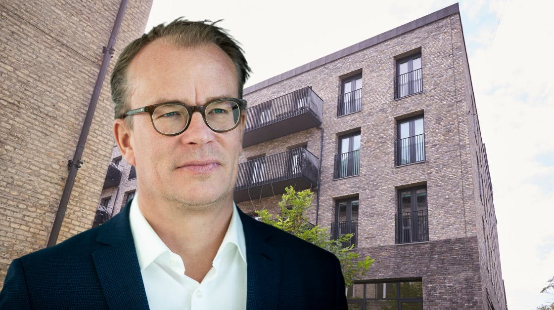 Det er lejligheden i ejendommen her, at Martin Rosen 1. juni skal sige farvel til.