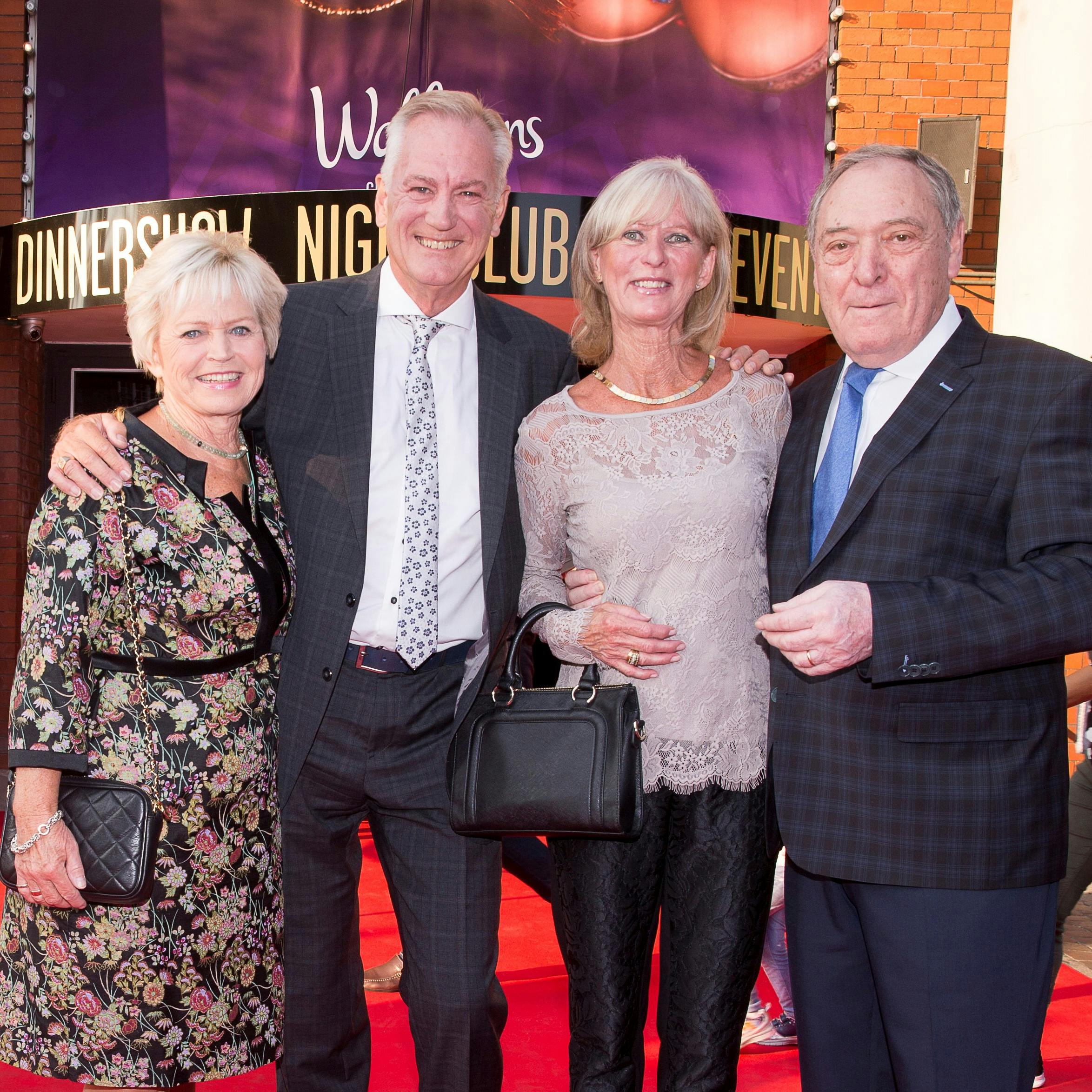 Keld og Hilda Heick sammen med Dario og Gertrud Campeotto i 2018 til premiere på nyt Wallmans show "Flashback" i Cirkusbygningen.