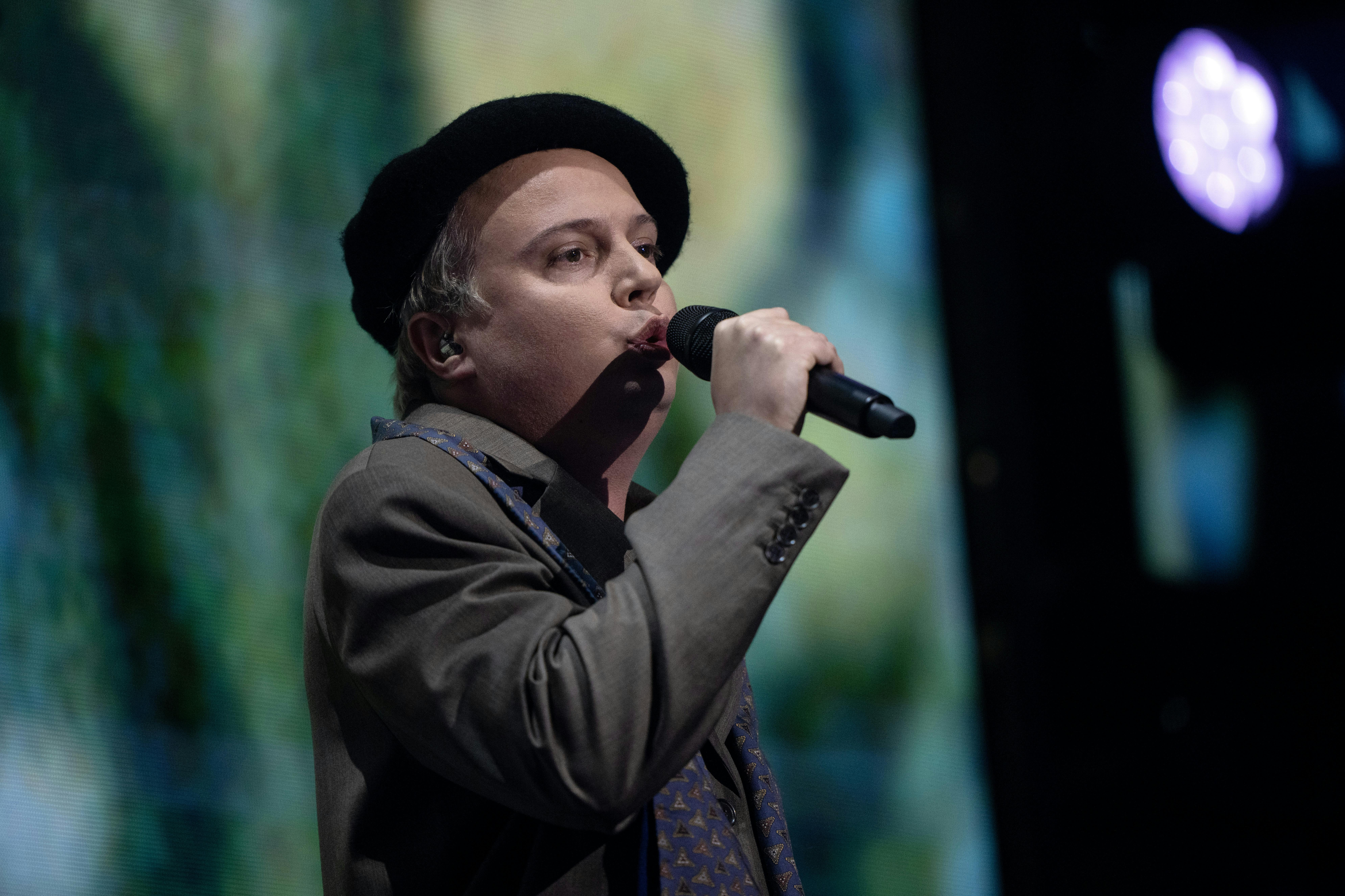 Andreas Odbjerg optrådte med sin spritnye sang "Smugryger" under "X Factor"-finalen i Arena Randers, fredag den 31. marts 2023.