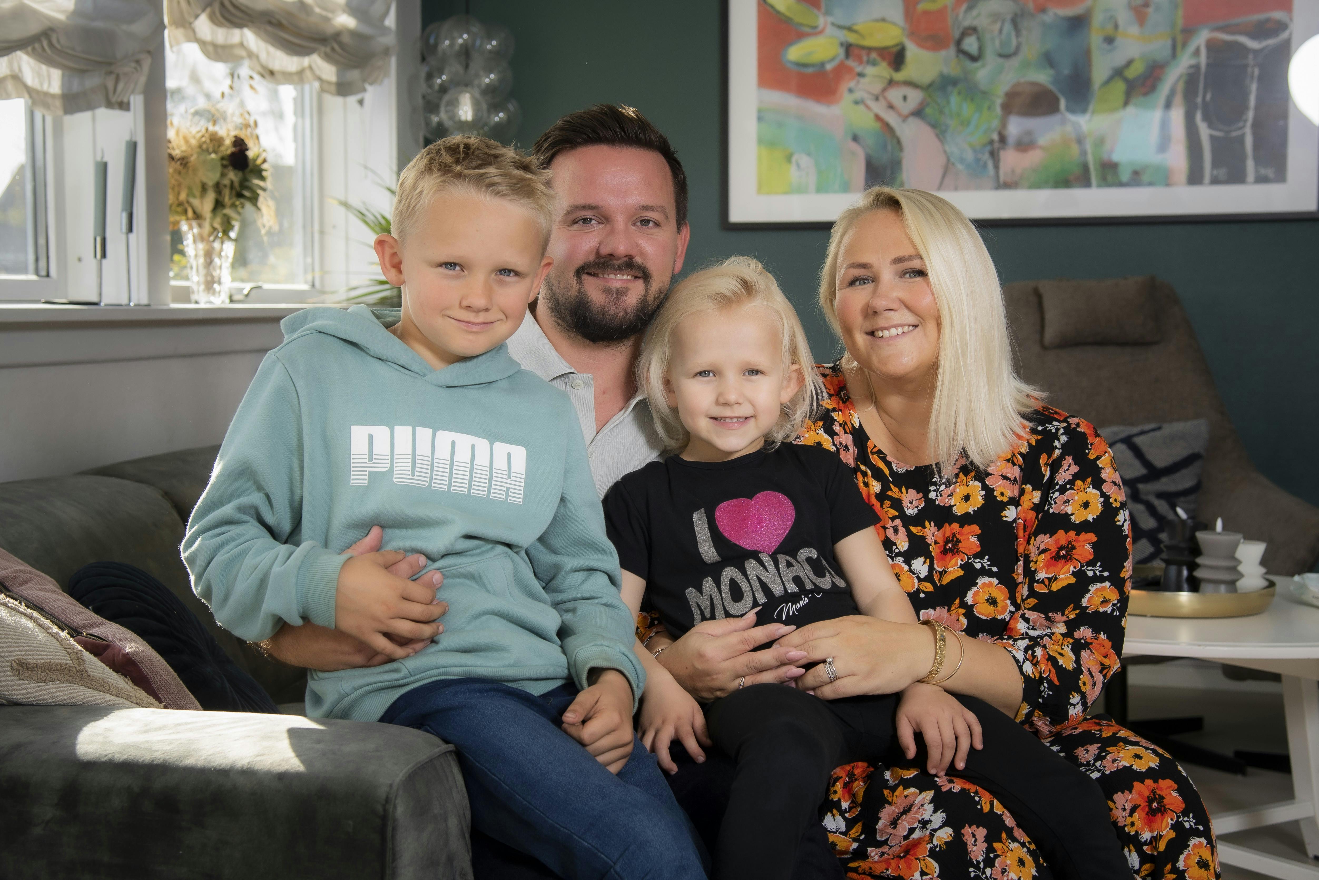 Noah, Joakim, Sofie og Cecilie Schmeichel