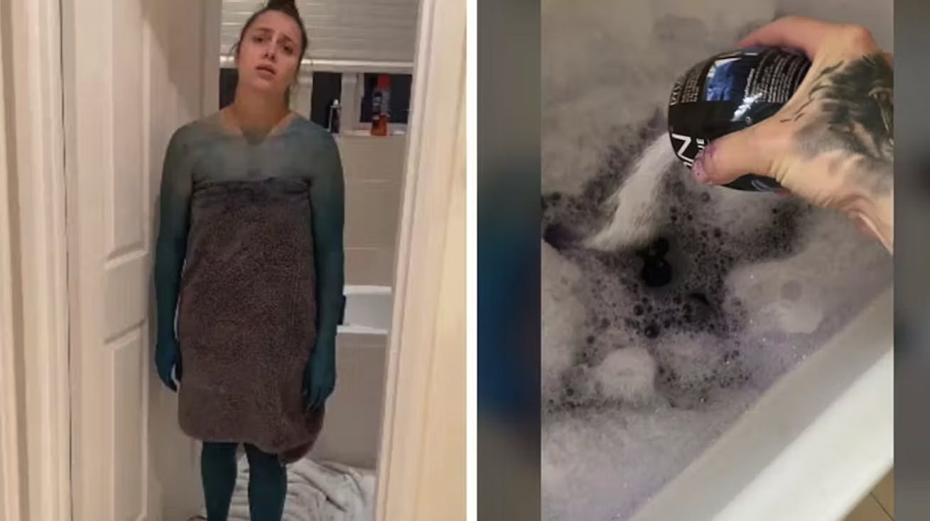Kristen Hanby forkælede sin kæreste med et karbad – men han havde tilsat en ekstra ingrediens, der gjorde kæresten blå af raseri!