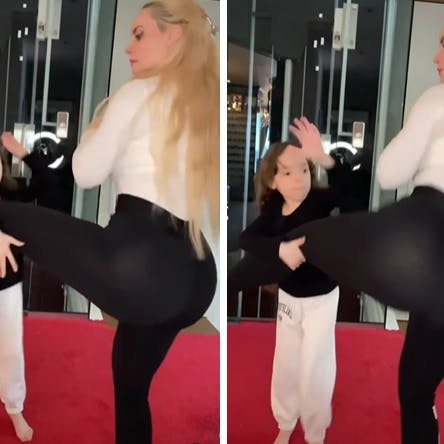 Skuespillerinden Coco Austin bliver svinet til for dansevideoen med datteren.