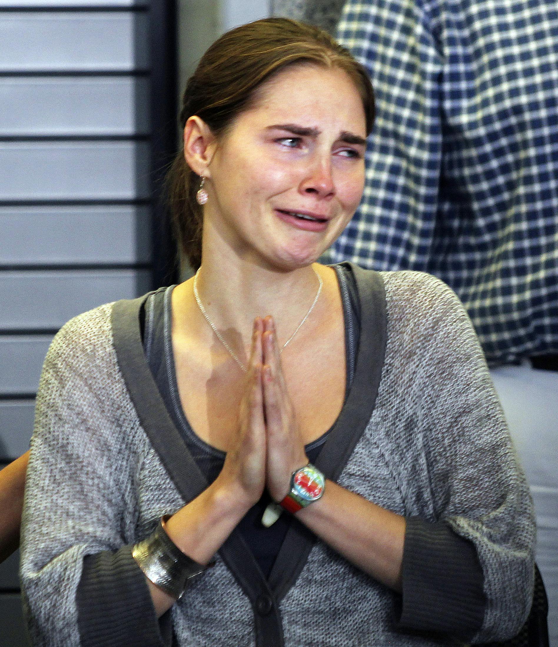 Amanda Knox, dengang 20, bønfaldt alle om blive frifundet. Men dengang var mange overbevist om, at hun havde skåret halsen over på sin roommate.
