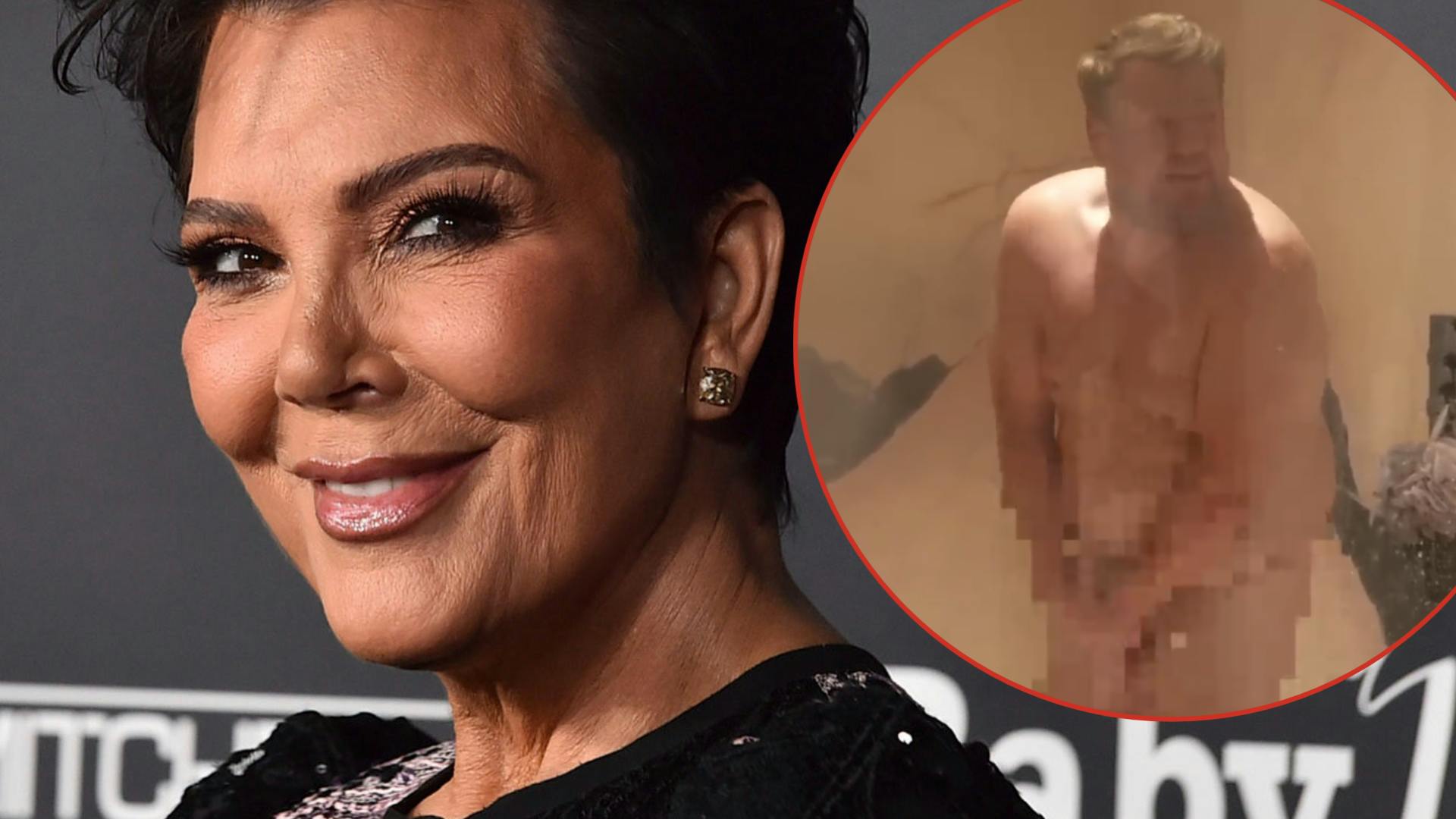 Kris Jenner fik sig noget af et chok over en nøgen James Corden.