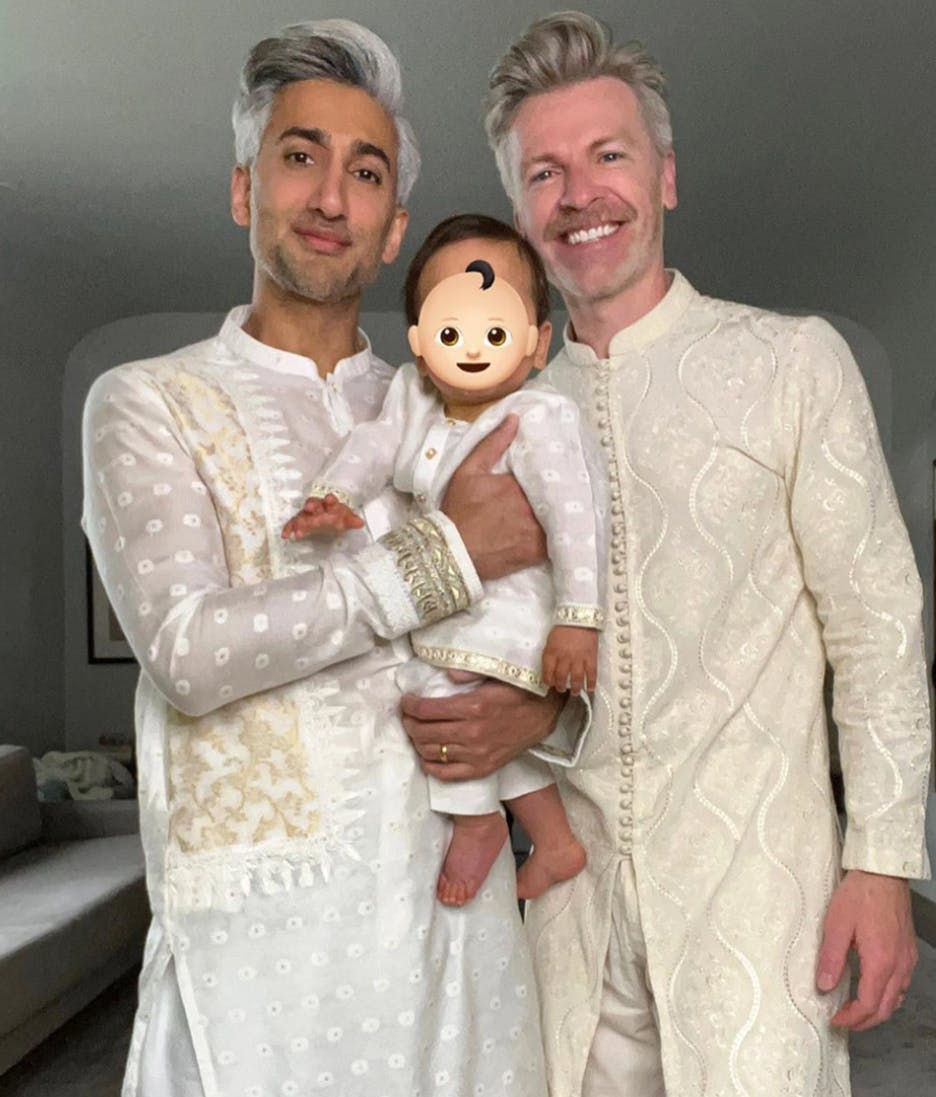 "Queer Eye"-stjernen Tan (tv.) Rob France blev første gang forældre i 2021. 