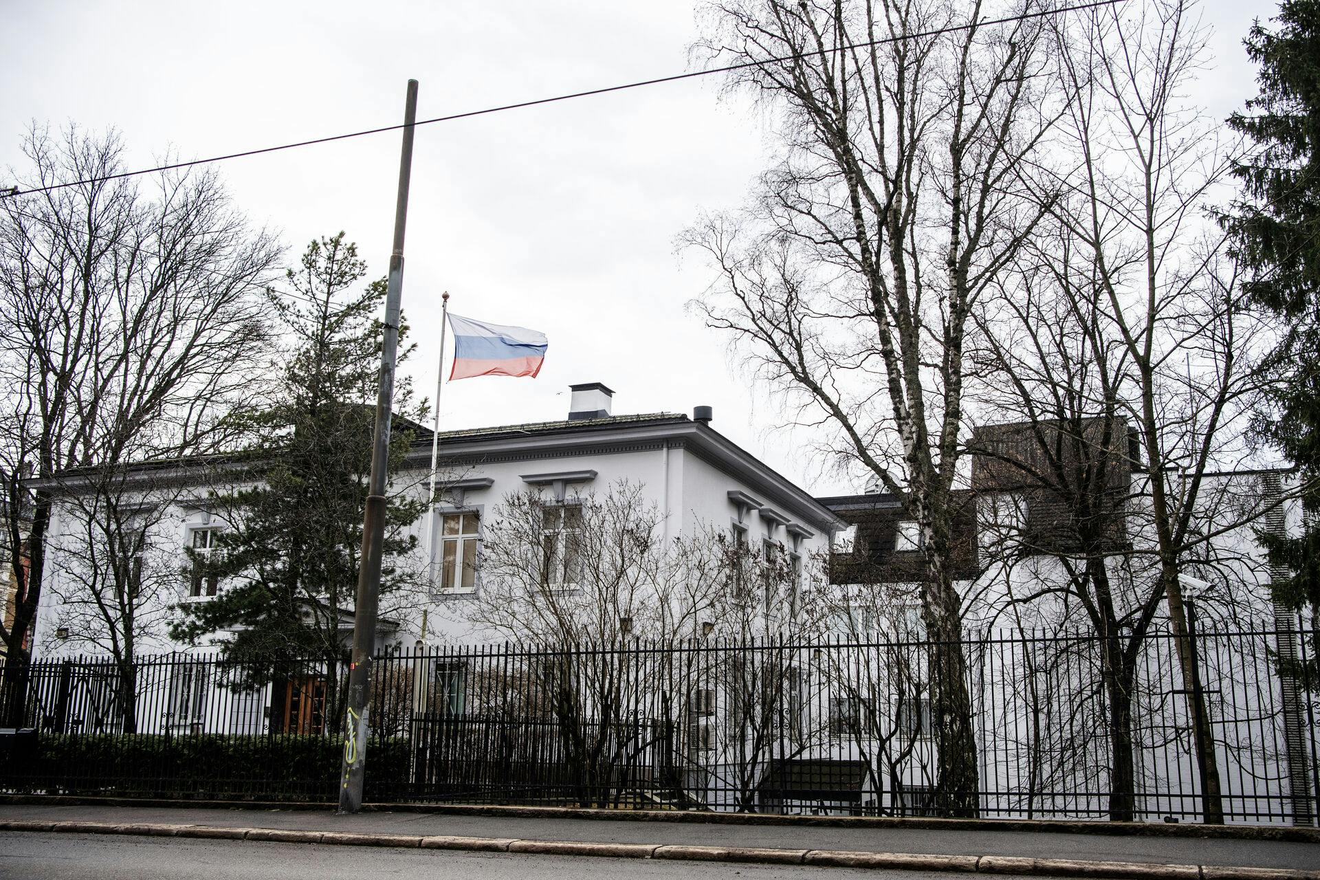Den russiske ambassaden i Oslo, hvor&nbsp;Vladislav Khlestov blandt andet har arbejdet.