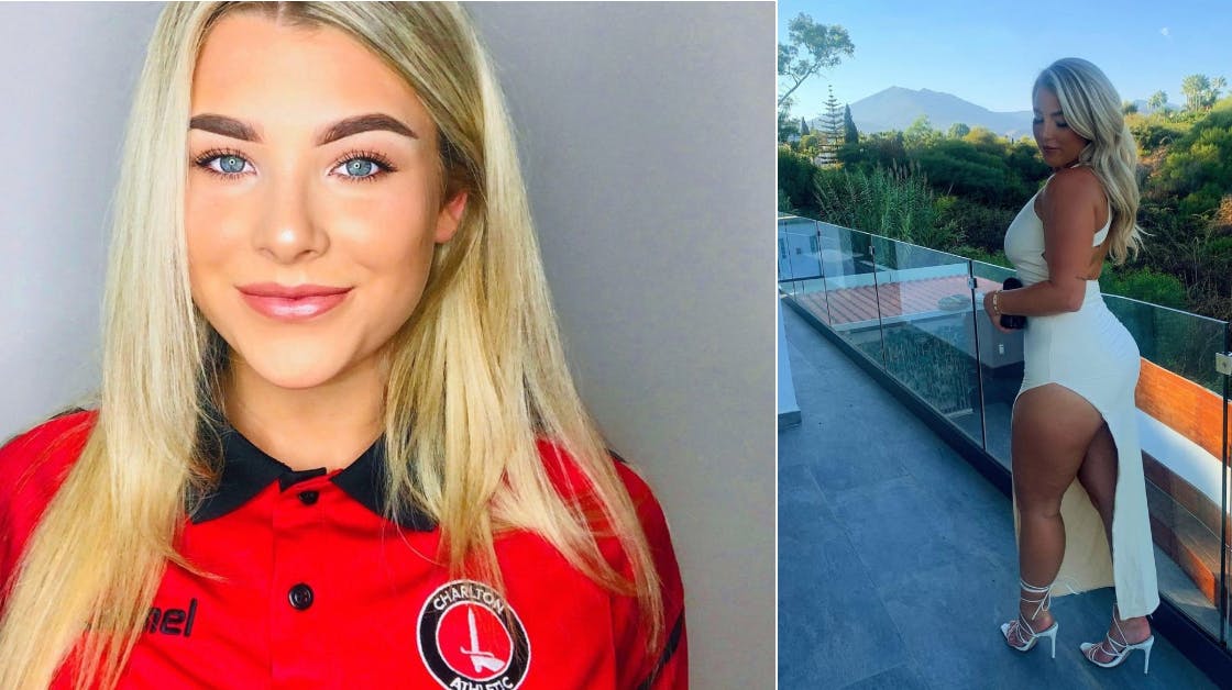 Madelene Wright spillede for Charlton Women, men blev fyret som 22-årig efter der florerede upassende videoer af Wright på Snapchat. Nu tjener hun i stedet kassen på OnlyFans.
