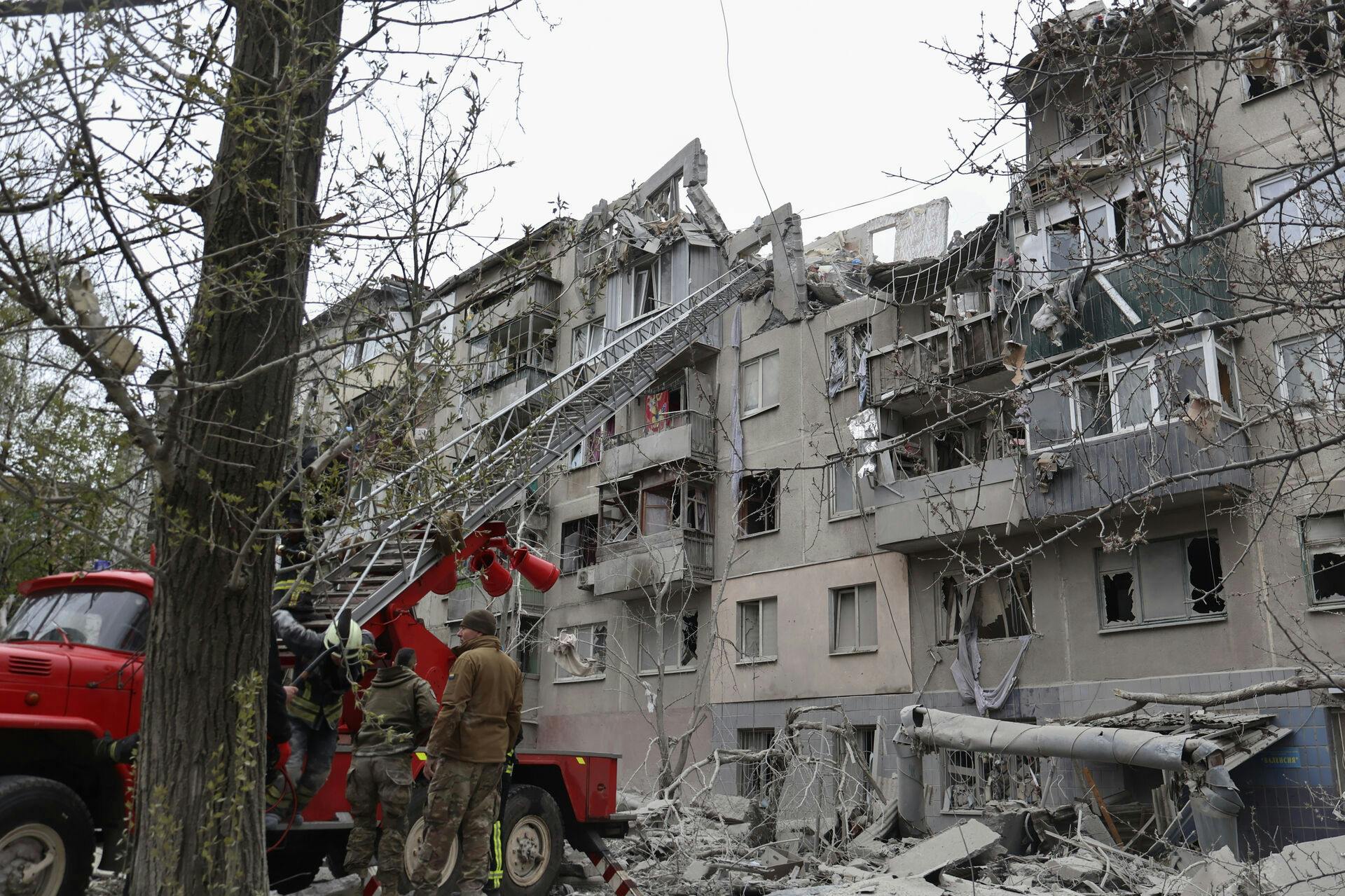Angreb på ukrainsk boligblok