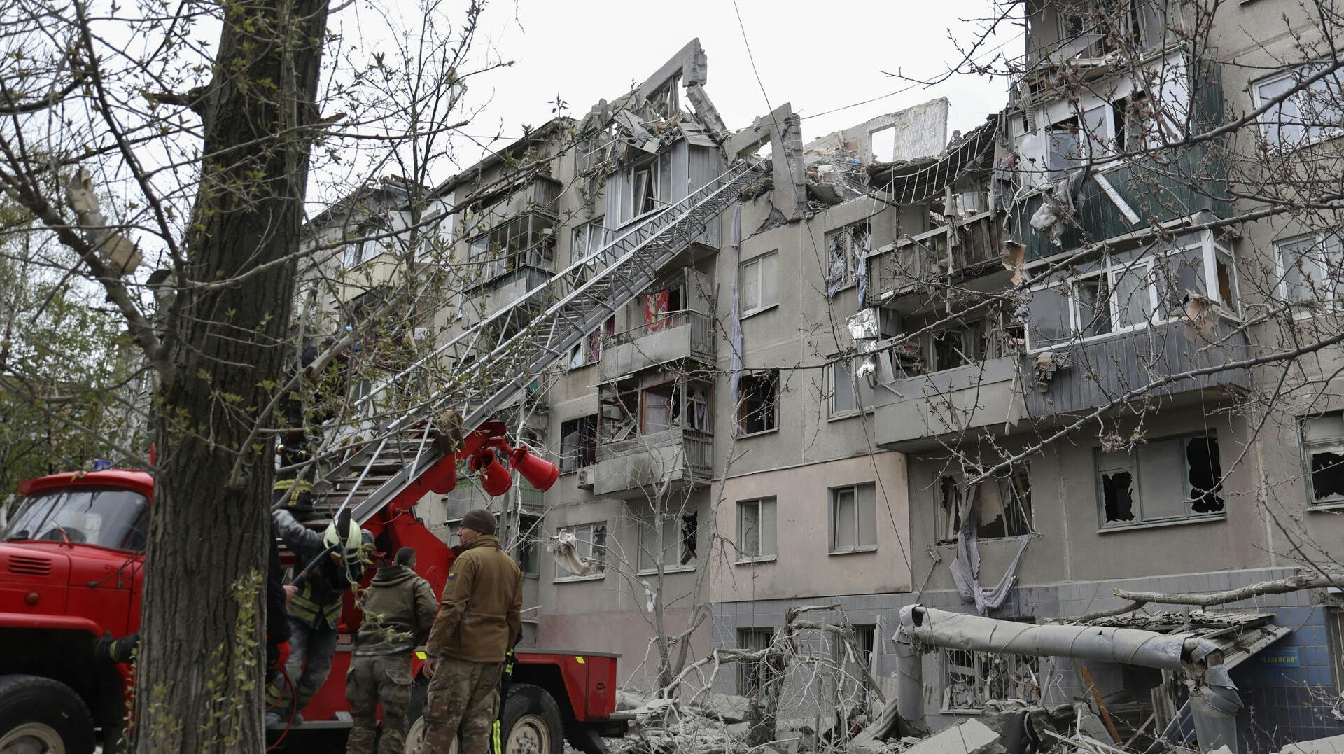 Angreb på ukrainsk boligblok