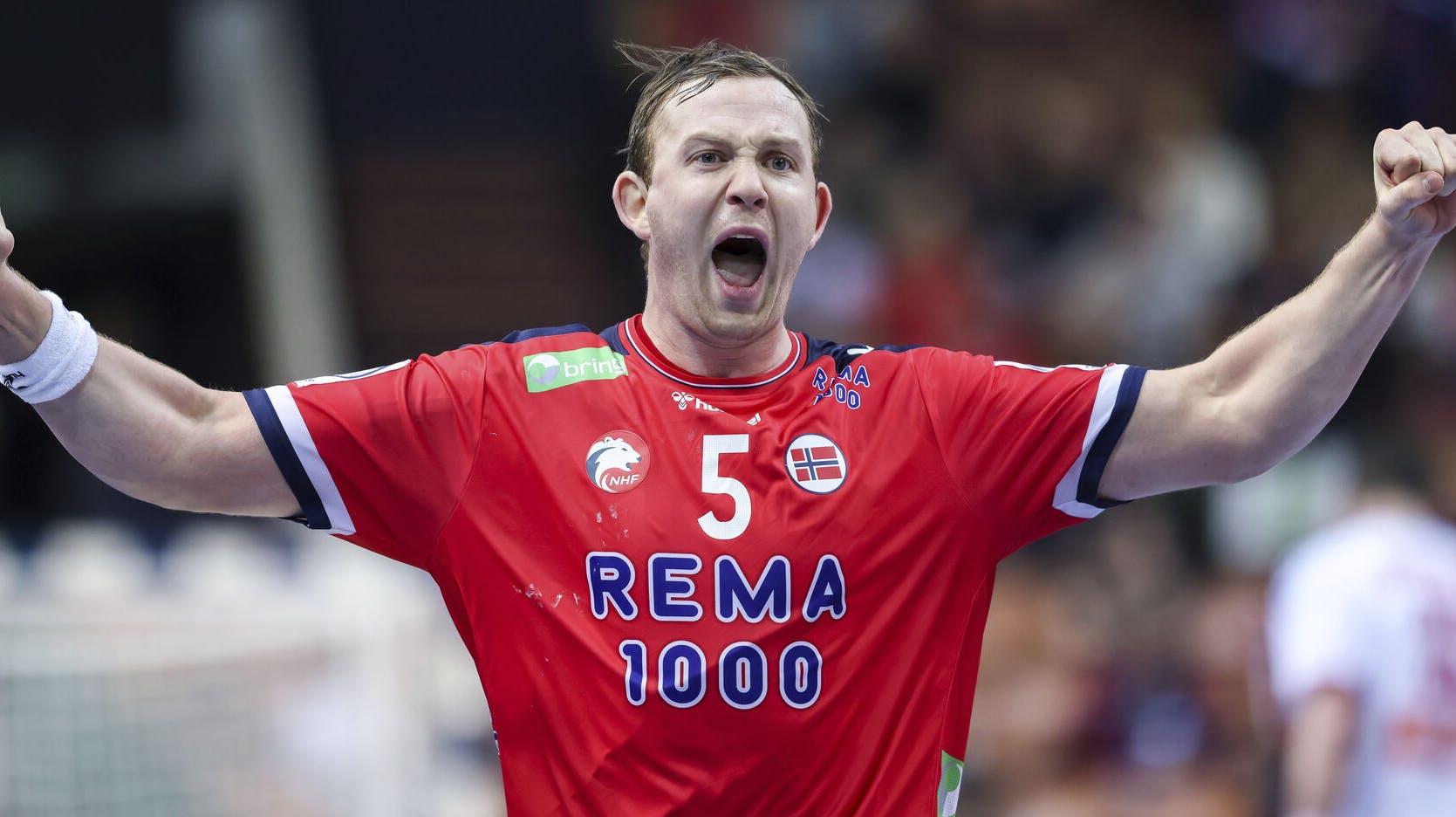 Sander Sagosen og konen, Hanna Oftedal Sagosen, skal være forældre til sommer. nbsp; 