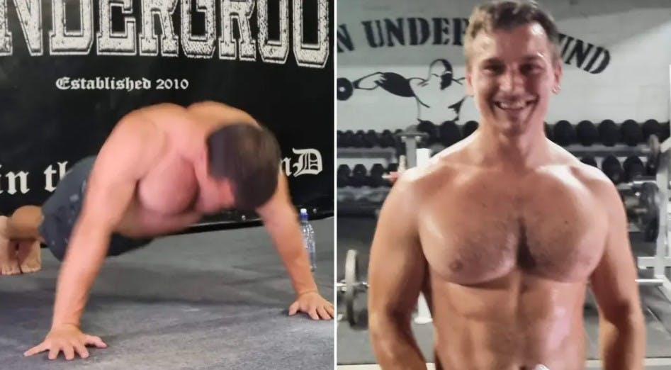 Lucas Helmke tog 3206 armbøjninger på en time.
