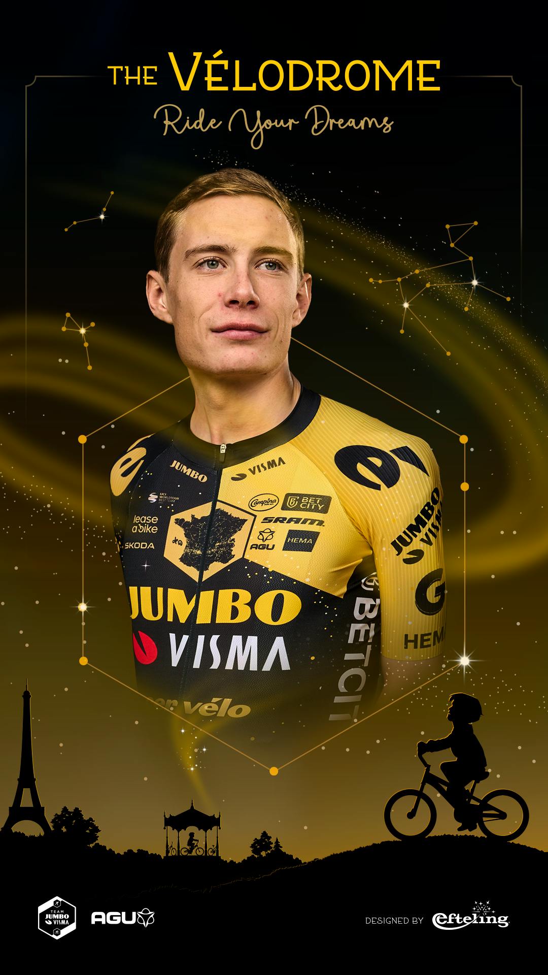 Sådan ser Vingegaard ud i sin nye Tour-trøje.