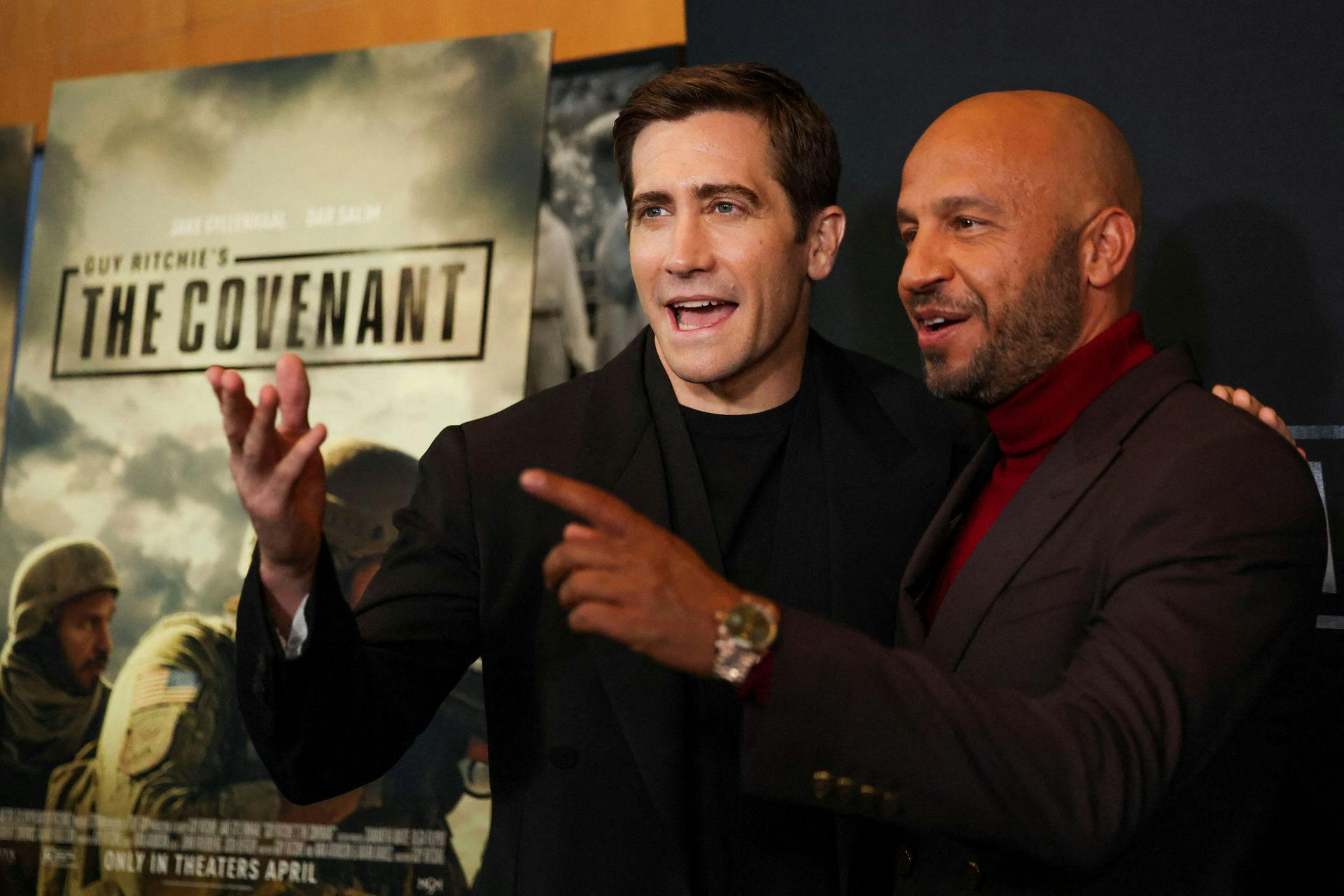 Jake Gyllenhaal og Dar Salim til premieren i Los Angeles.
