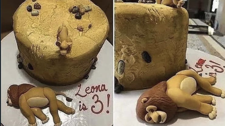 En 3-årig pige forlangte denne kage til sin fødselsdag. Hun håbede, at alle ville blive kede af det og ikke spise den, så hun kunne få det hele. nbsp;