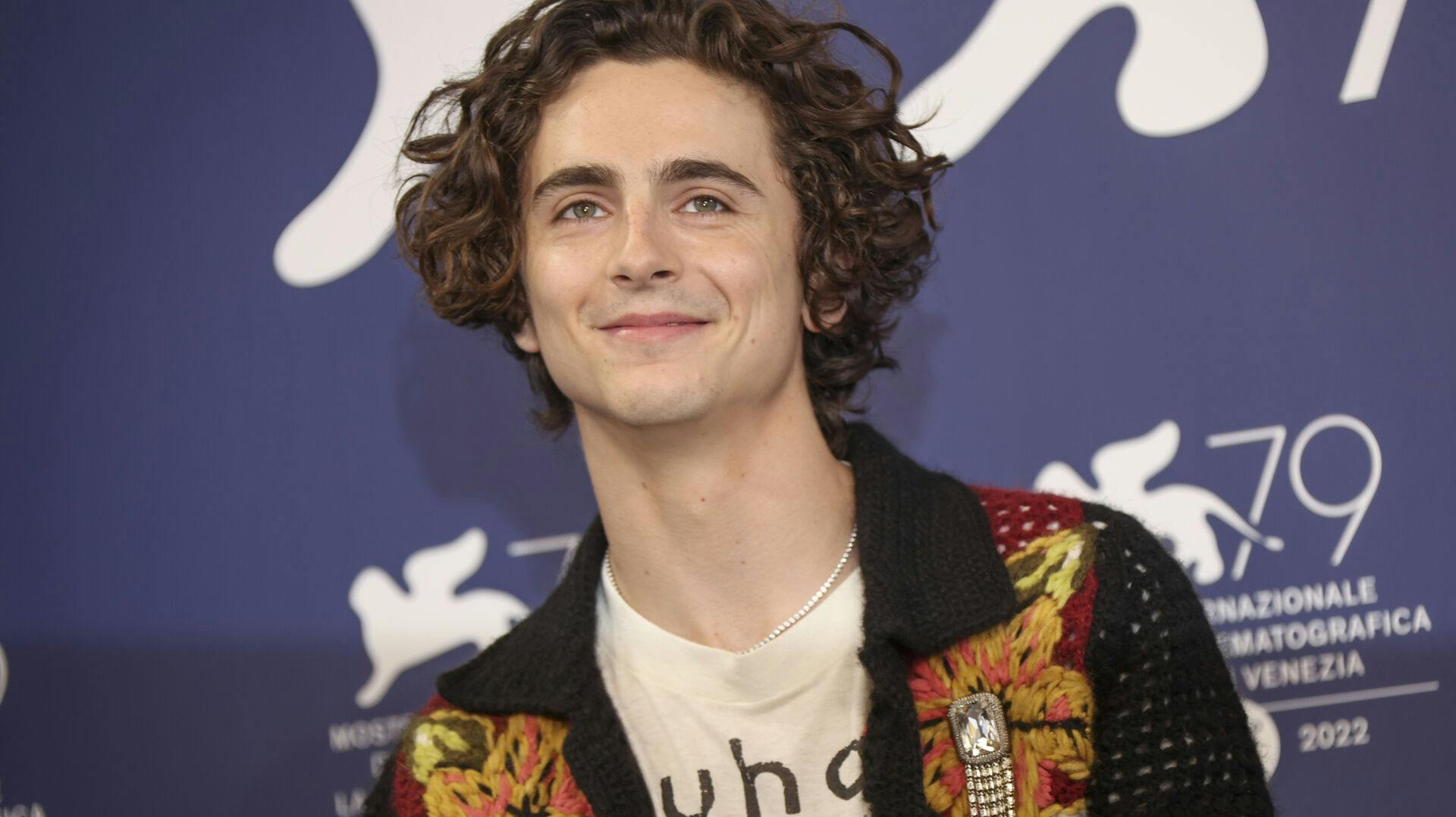 Timothée Chalamet var ude for en mindre ulykke under optagelserne til reklamefilm forleden.