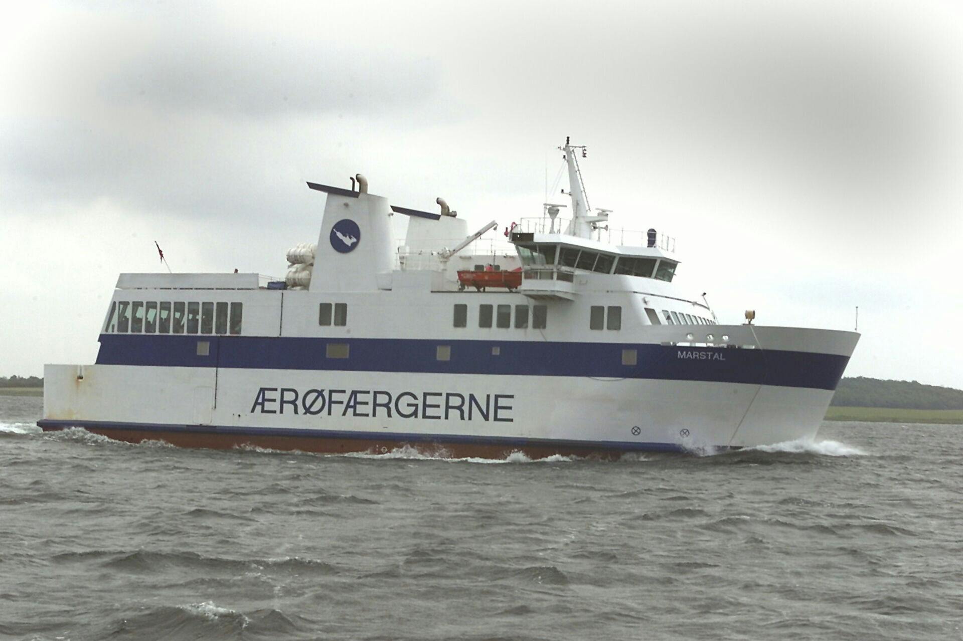 Ærøfærgen, der sejler fra Rudkøbing til Marstal.