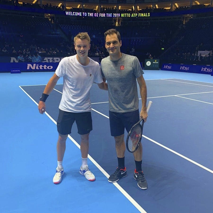 Holger Rune og Roger Federer