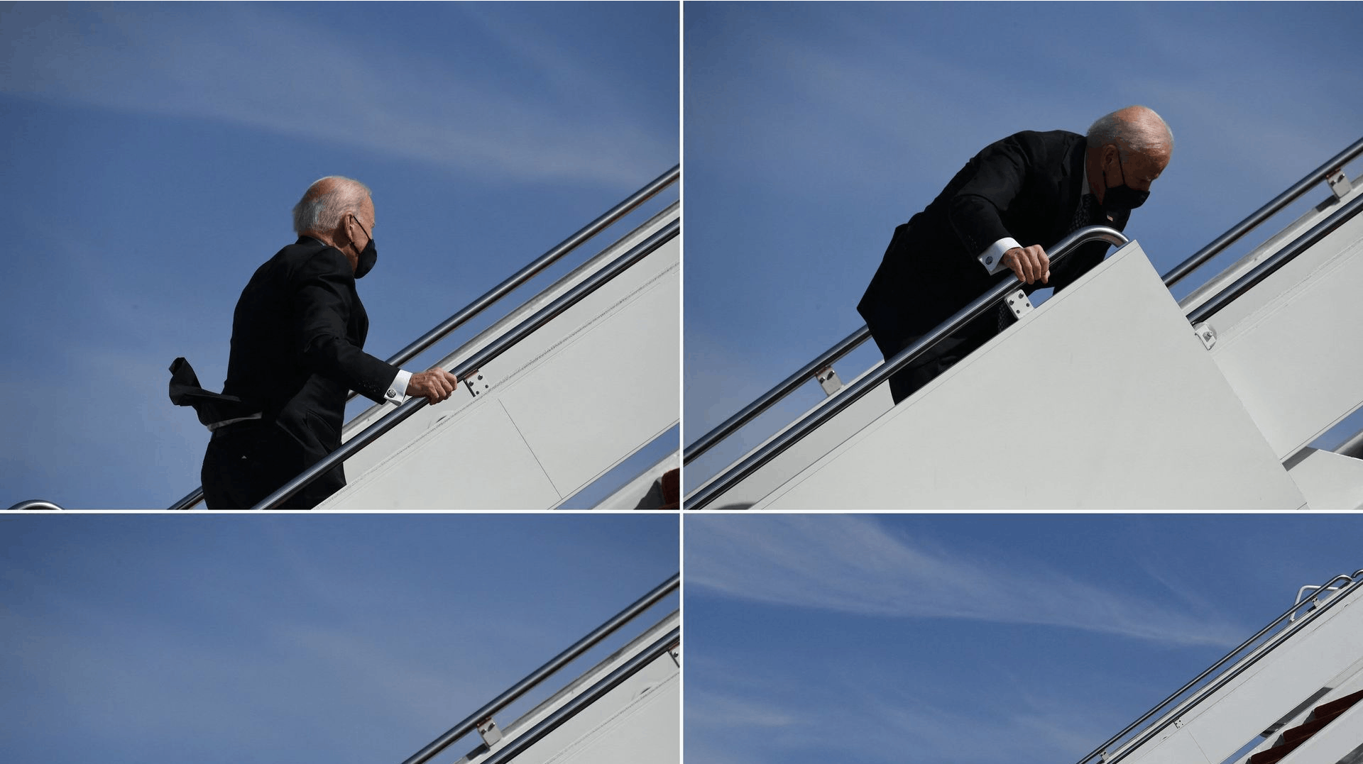 Alderen er ikke noget problem, siger Joe Biden. Men det har trapper flere gange været.