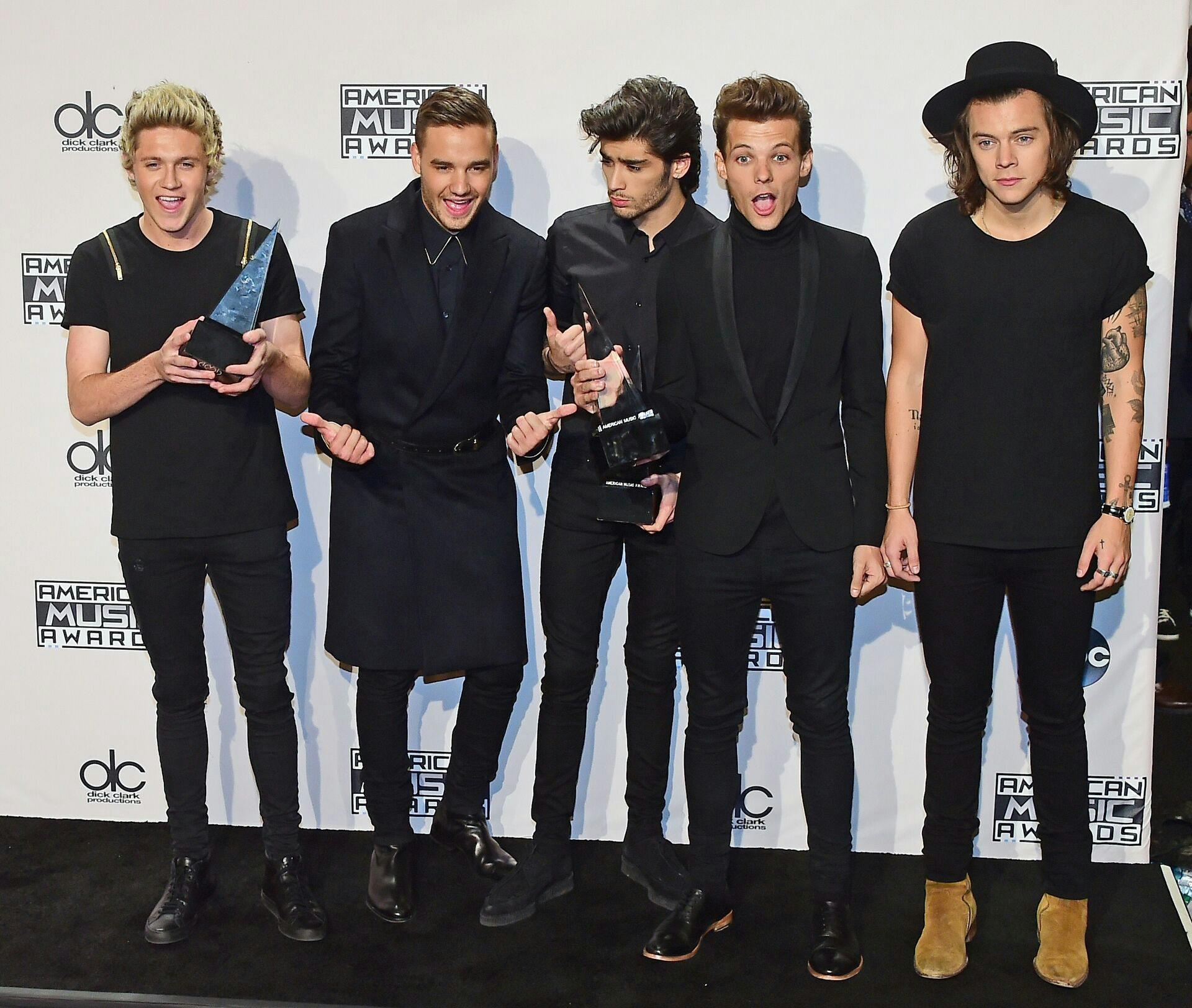 One Direction til American Music Awards i 2014. 