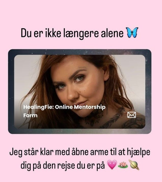 Sådan reklamerer Fie selv for det nye produkt.