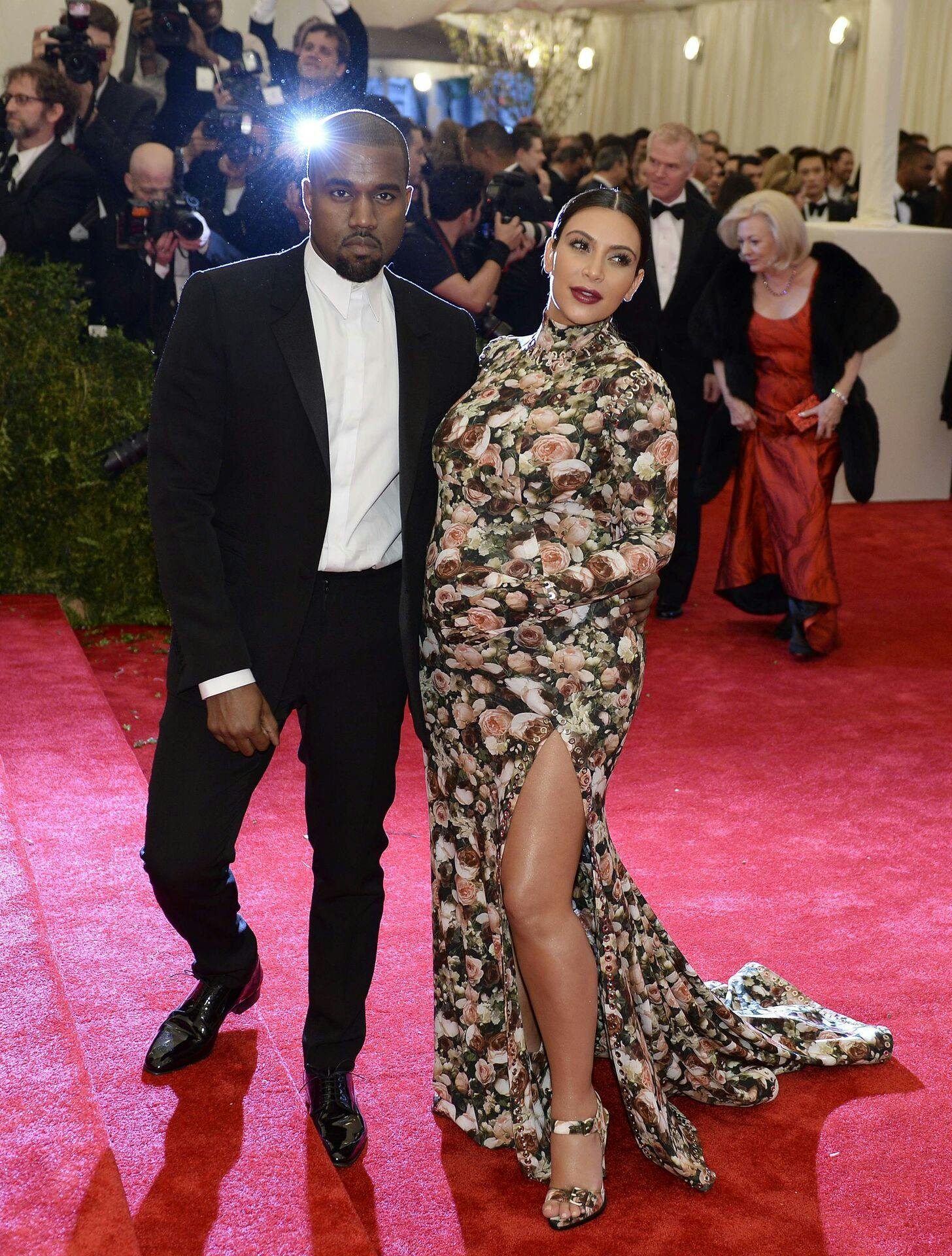 Kanye West og Kim Kardashian til Met Gala i 2013.
