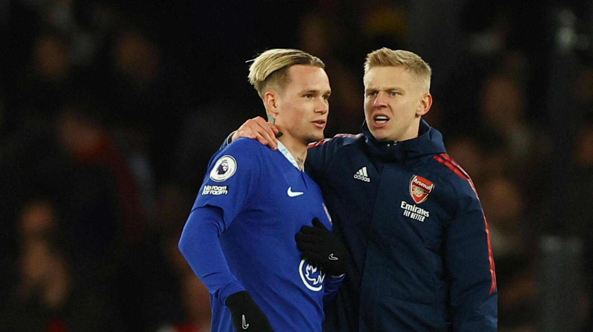 Ukrainske Mykhaylo Mudryk blev chikaneret med en laserpistol i store dele af kampen mellem Arsenal og Chelsea.