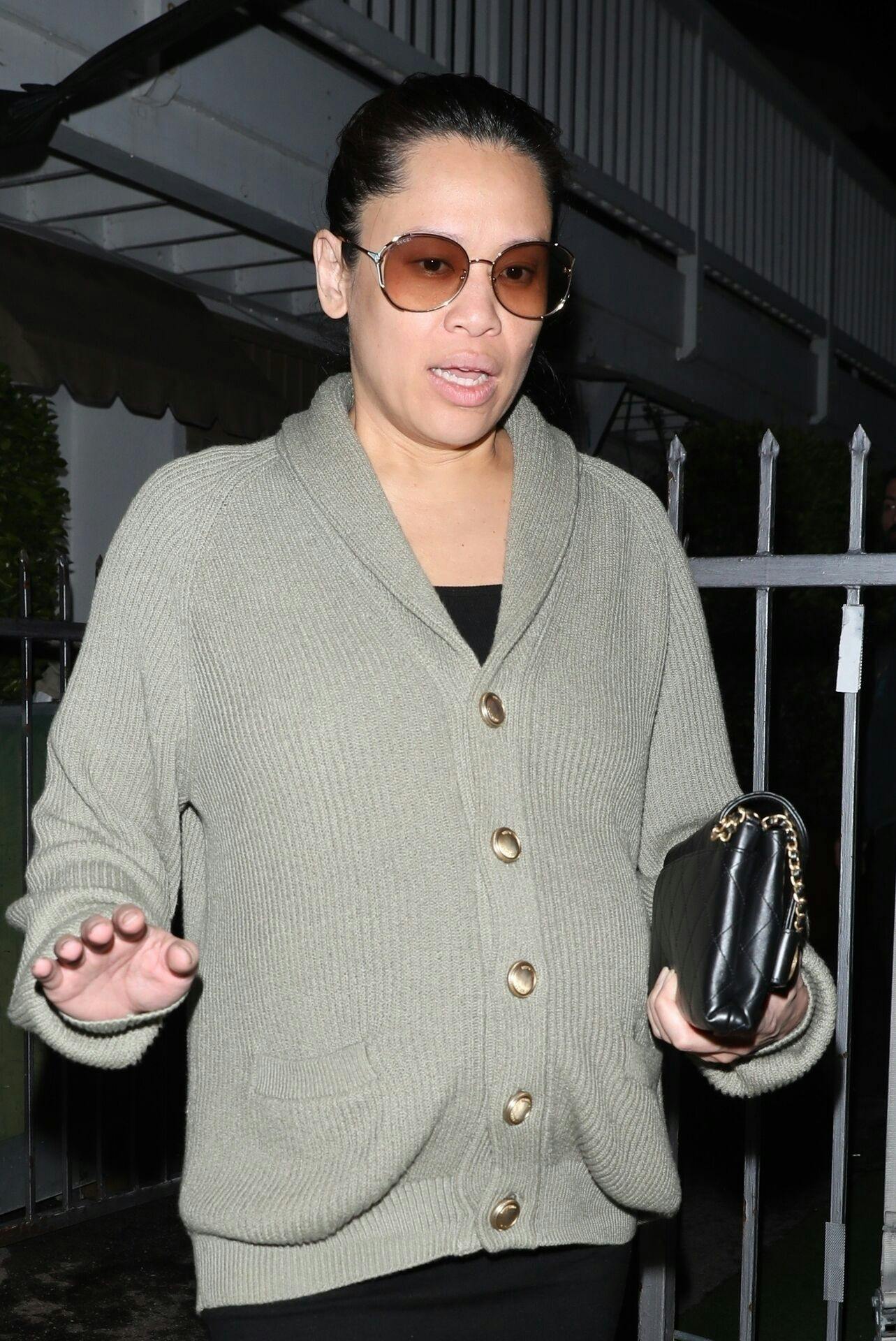 Tiffany Chen med stor struttende mave den 22. marts i år. 