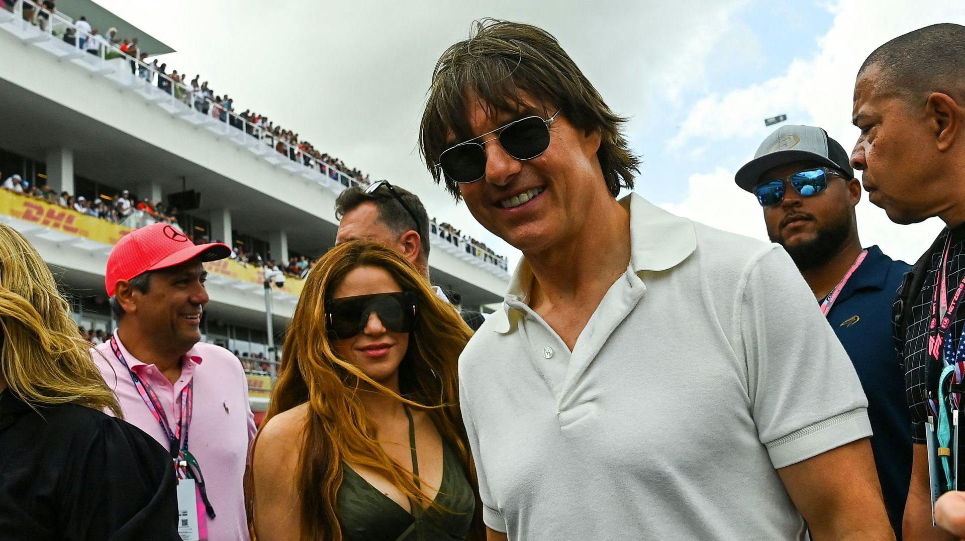 Tom Cruise og Shakira så i den grad ud til at hygge sig til Formel 1-løbet i Miami.
