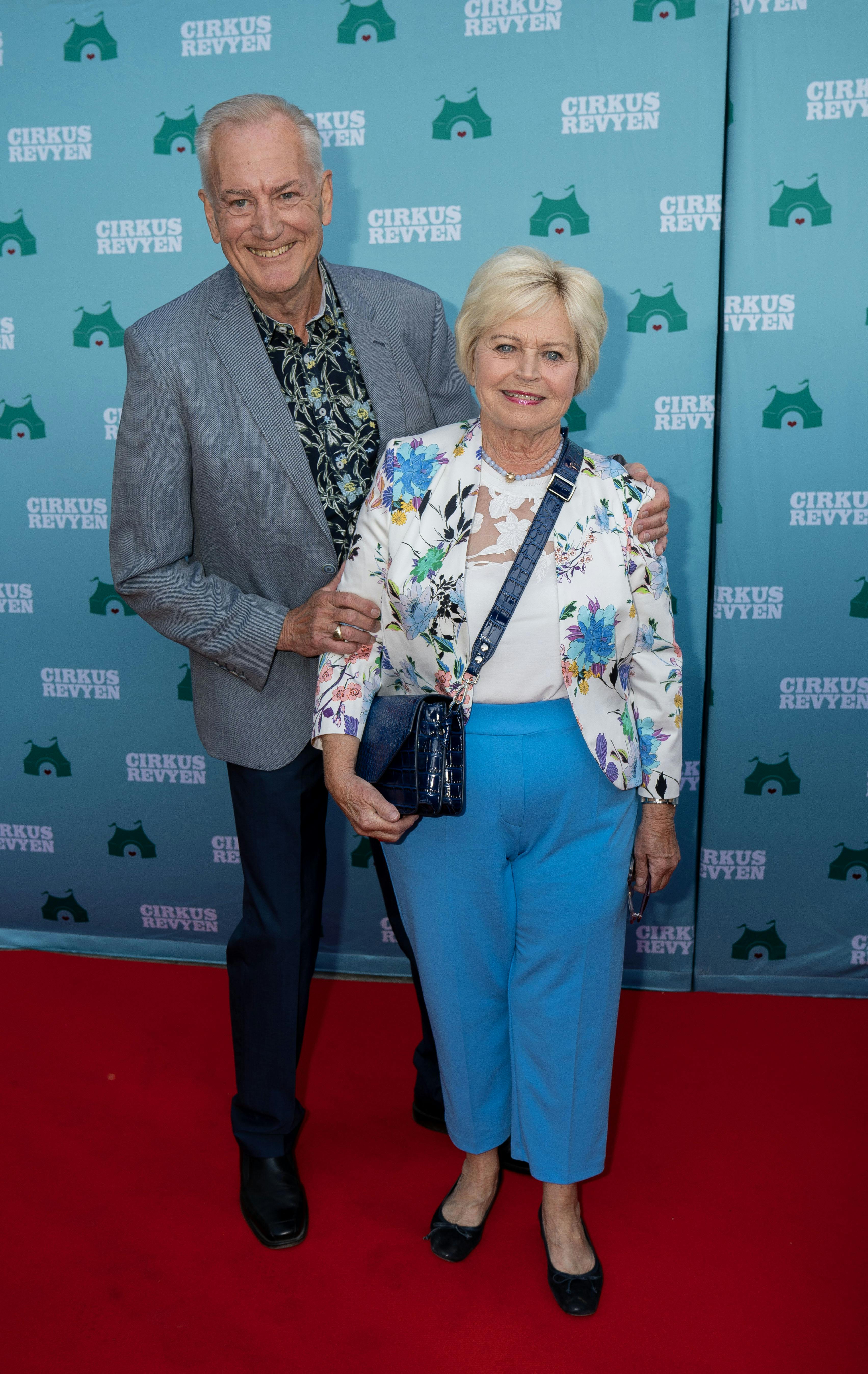 Keld og Hilda Heick på den røde løber til Cirkusrevyen 2023.&nbsp;