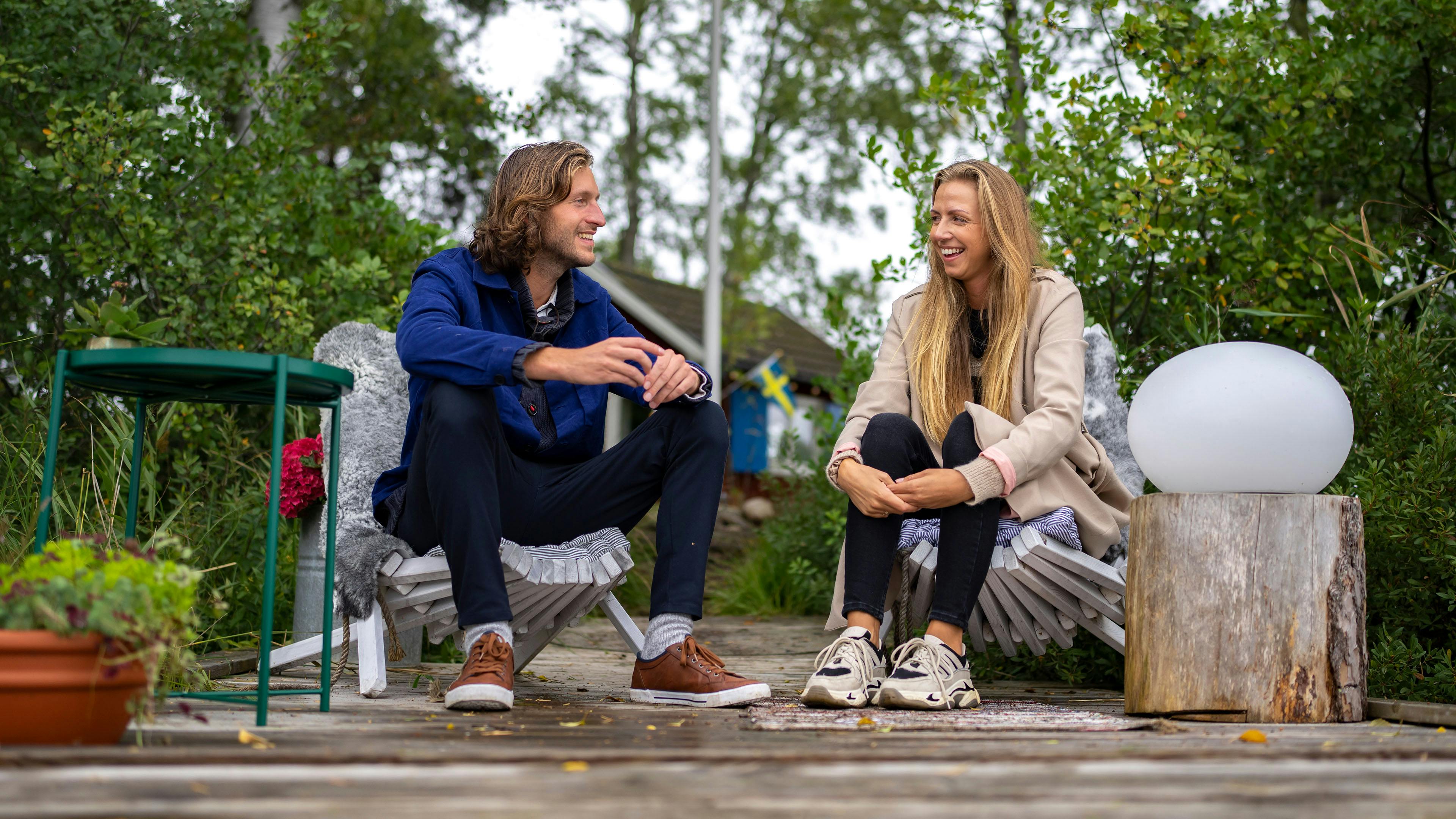 Alexander og Catrine i programmet "Alene sammen", der blev vist på TV 2 i 2021.
