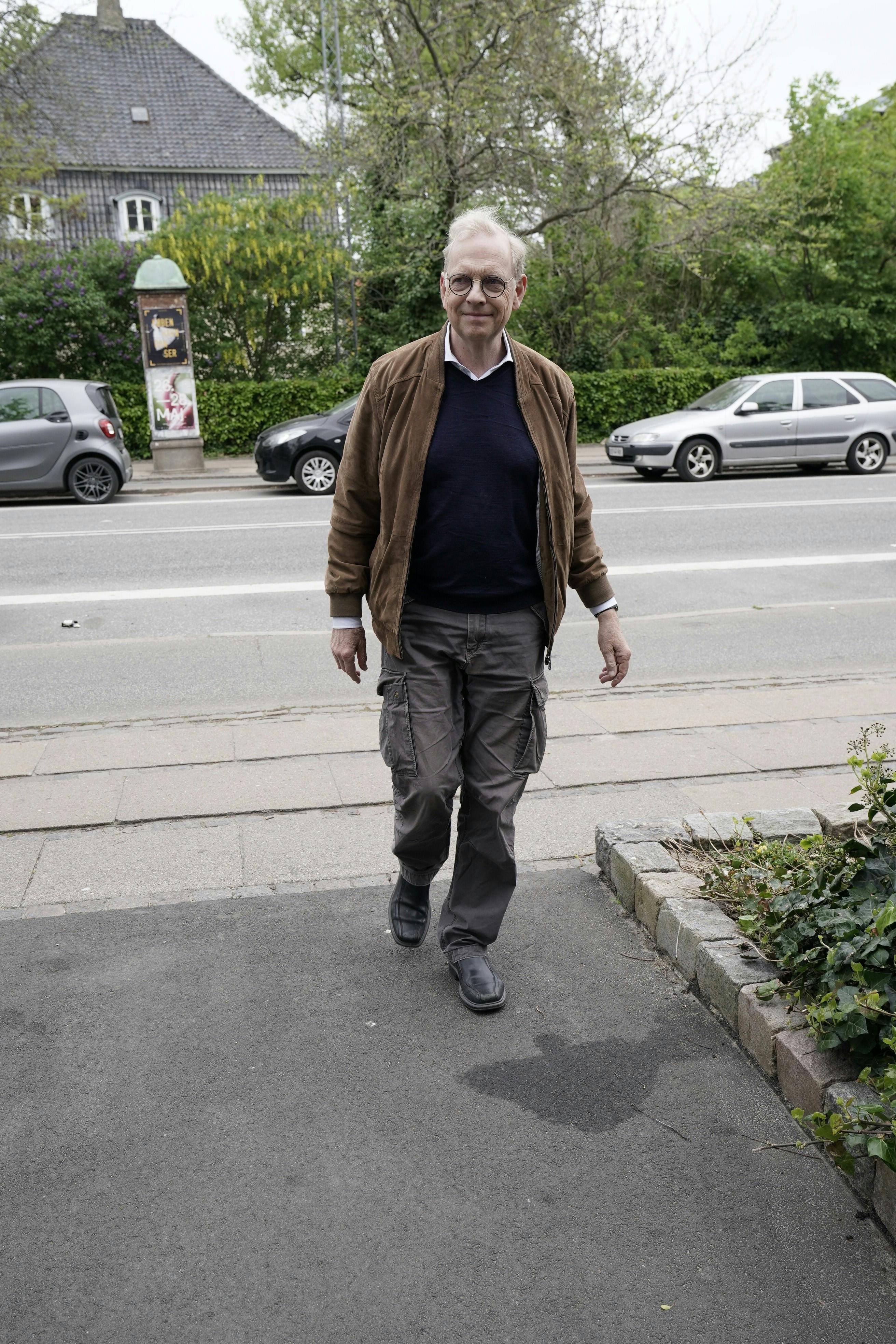 Skuespillerkollega Michael Moritzen var også med til at sende Holger Perfort ud på sin sidste rejse. 