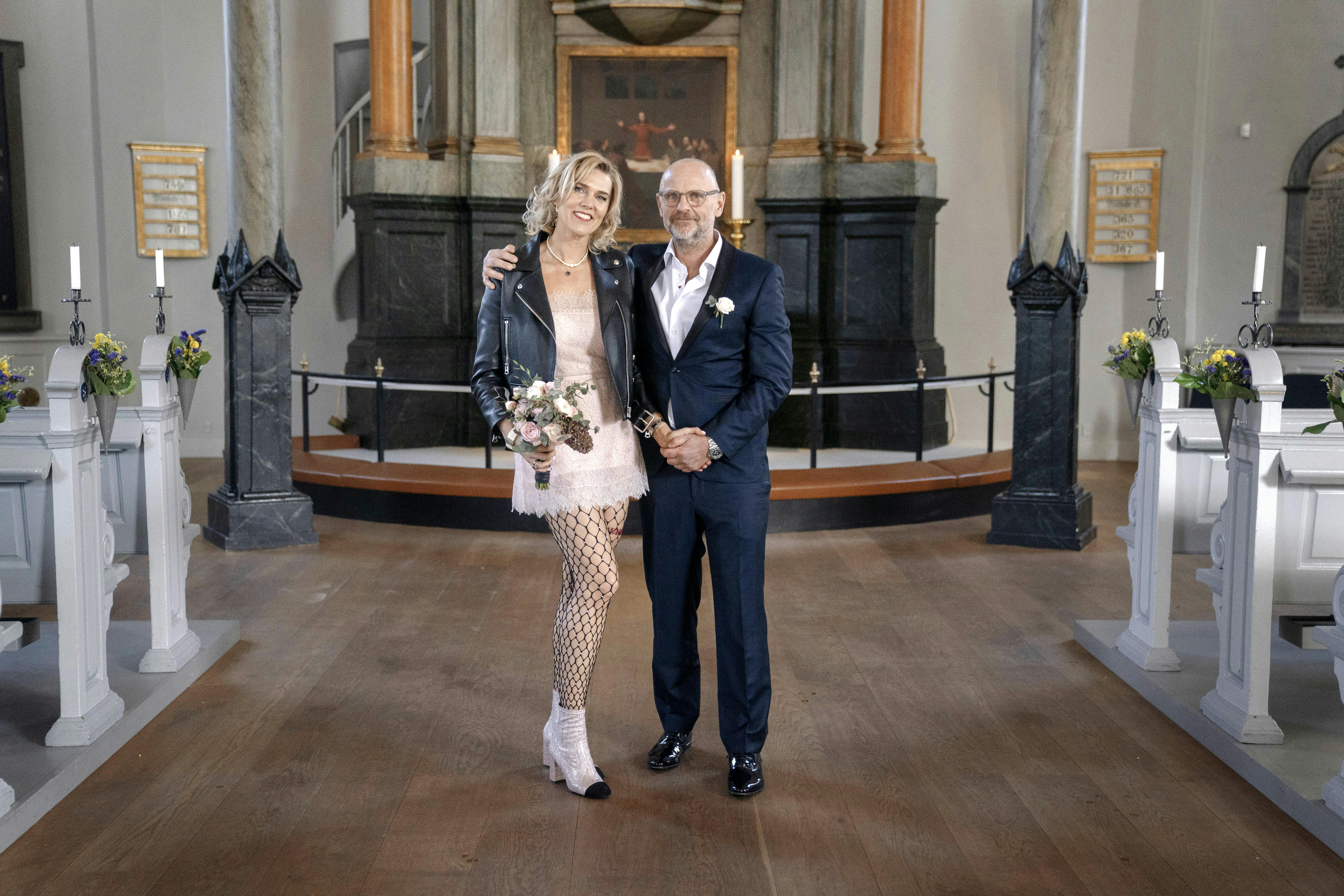 Henrik Qvortrup og Nanna Thoustrups blev gift i Frederiksberg Kirke 26. marts 2022.