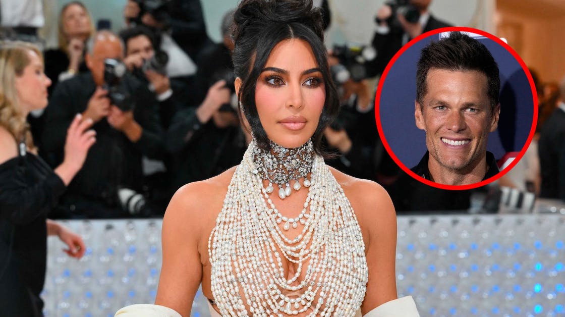 Kim Kardashian og Tom Brady skyder alle datingrygter ned. Stjernerne er nemlig er "kun venner".