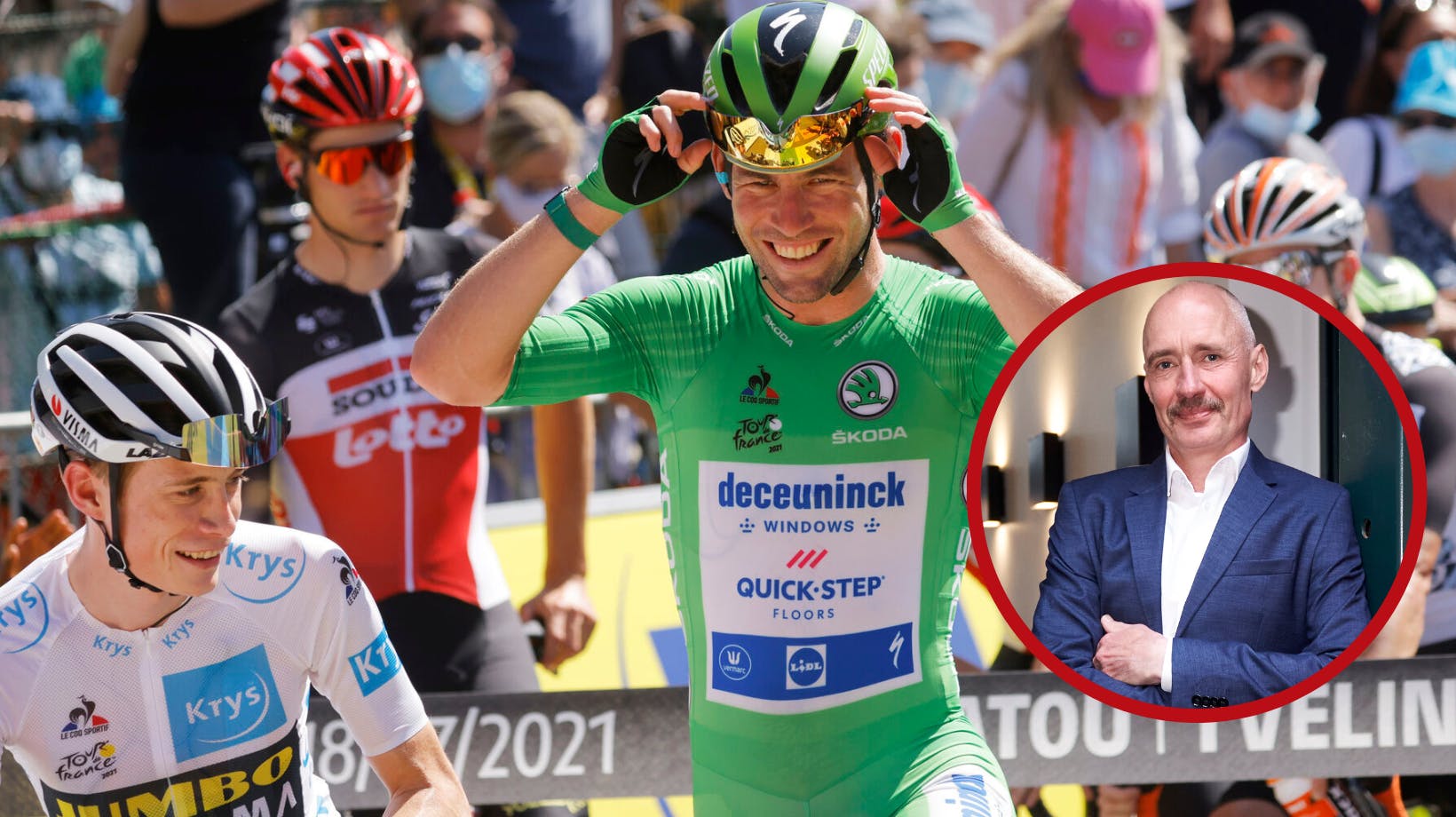 Mark Cavendish har vundet den grønne pointtrøje to gange. Senest i 2021, hvor Jonas Vingegaard blev samlet toer i løbet. Derudover har han svimlende 34 etapesejre i verdens største cykelløb.