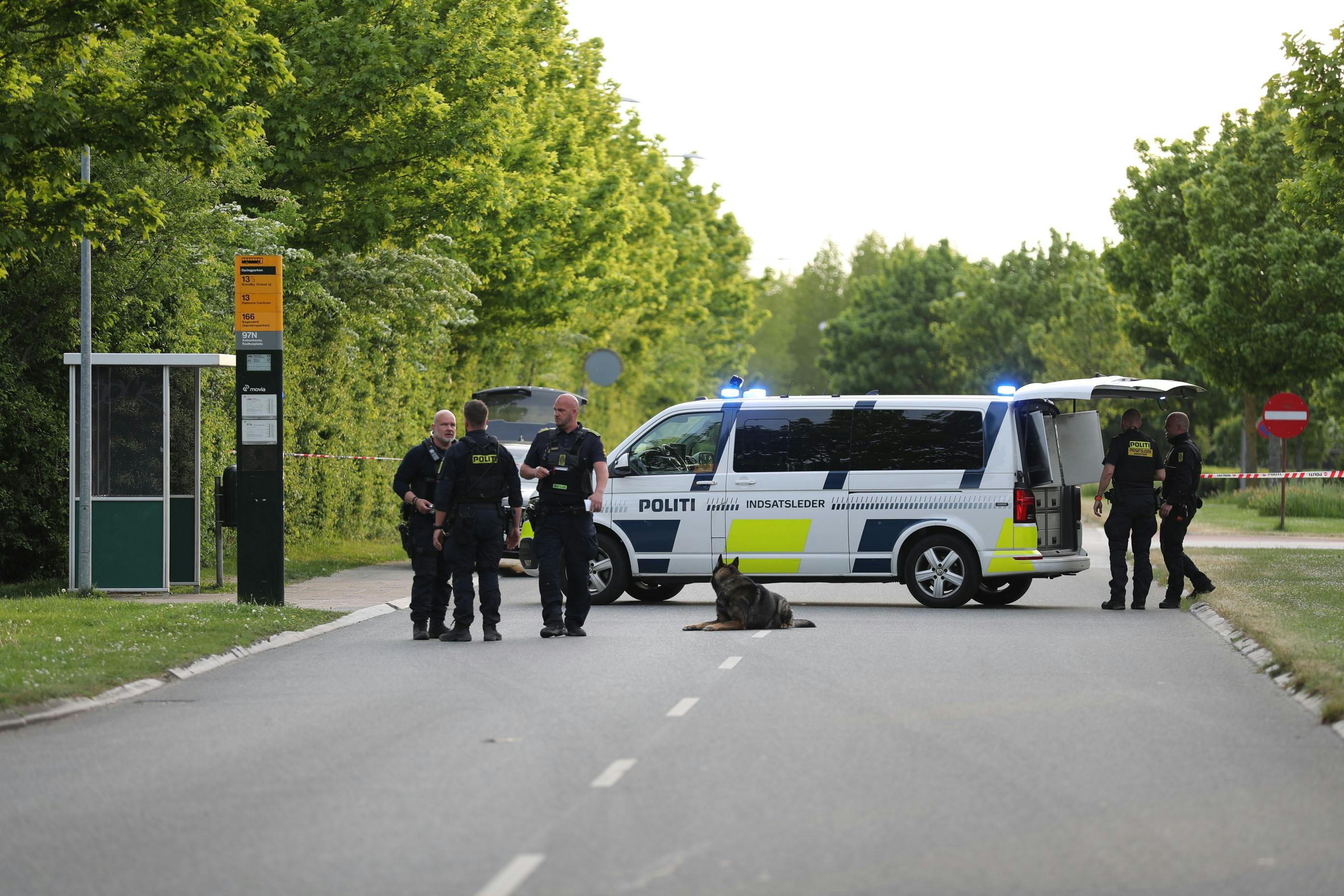 Politiet er i øjeblikket massivt til stede i Brøndby.